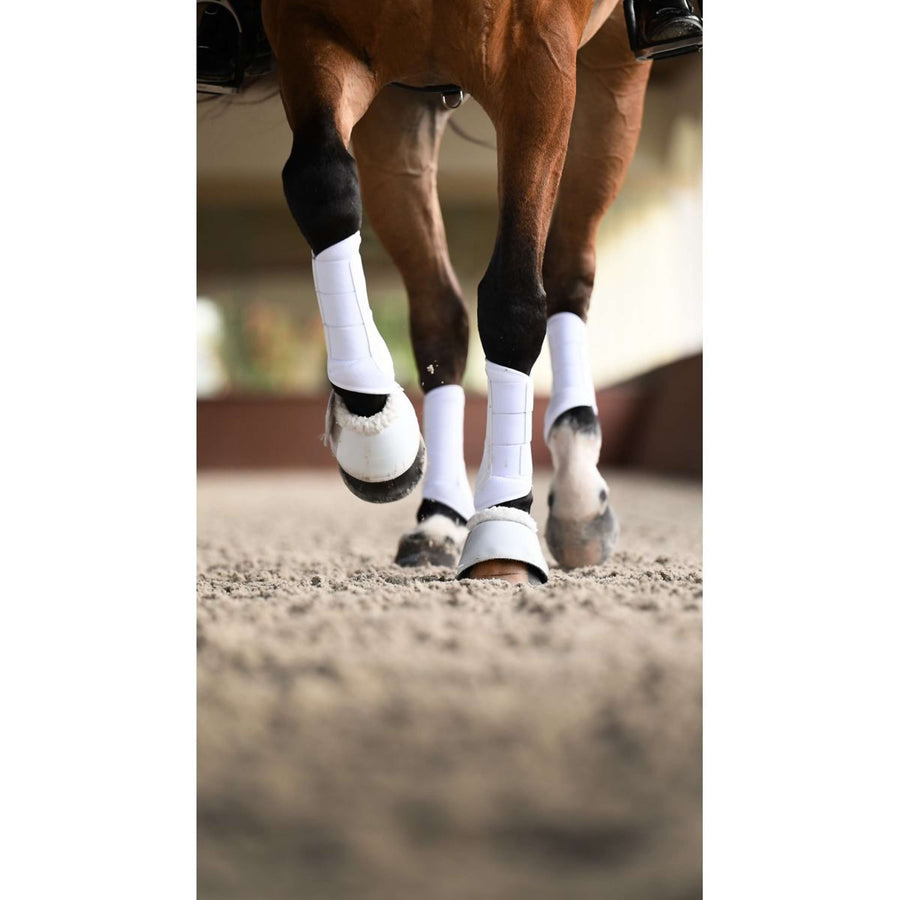 Equestrian Stockholm Bell Boots White Silver
