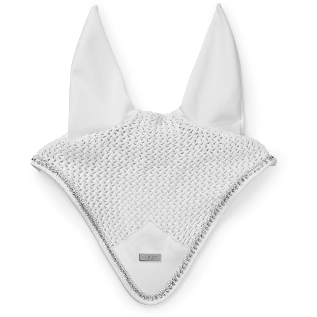 Equestrian Stockholm Ear Bonnet Modern White
