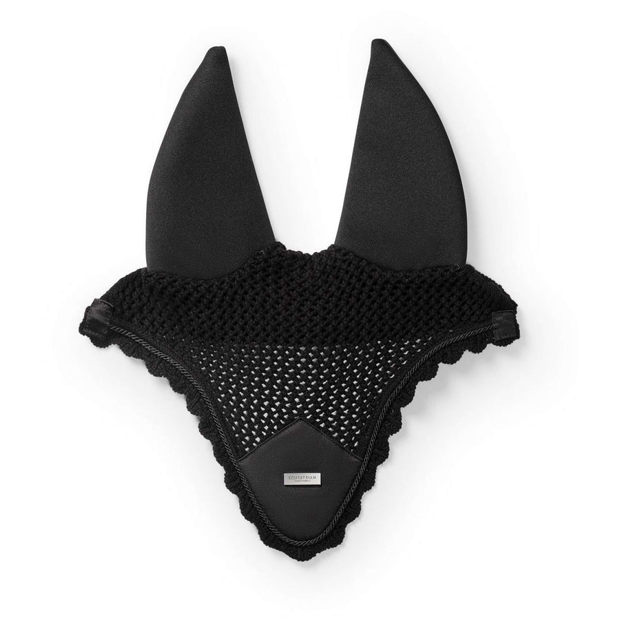 Equestrian Stockholm Ear Bonnet Padded Black/Silver
