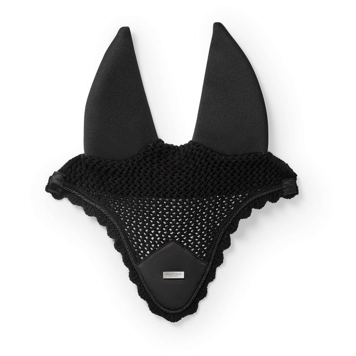 Equestrian Stockholm Ear Bonnet Padded Black/Silver