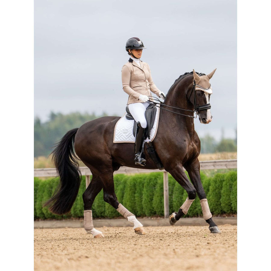 Equestrian Stockholm Saddlepad Modern Dressage White Sand