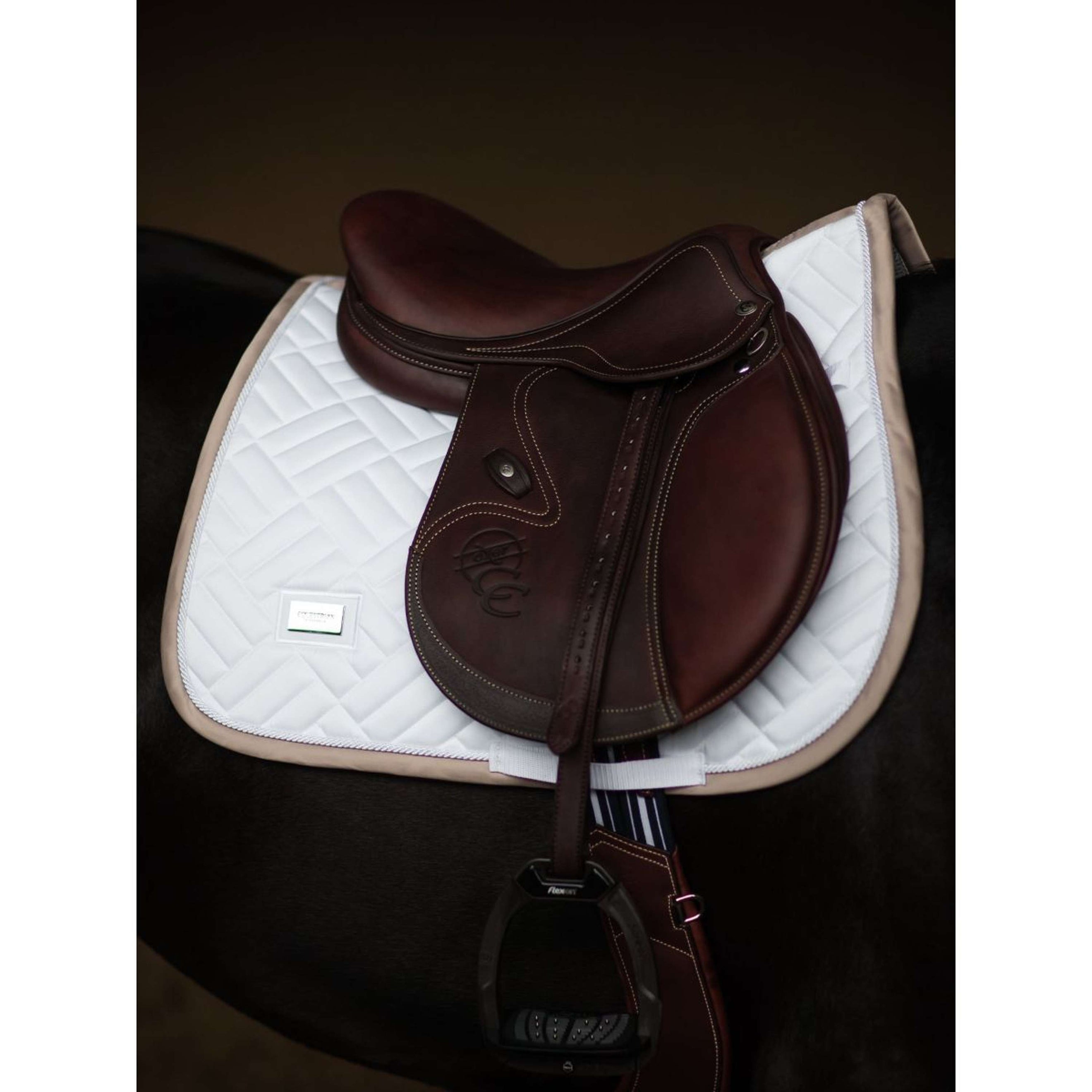 Equestrian Stockholm Saddlepad Modern Jumping White Sand