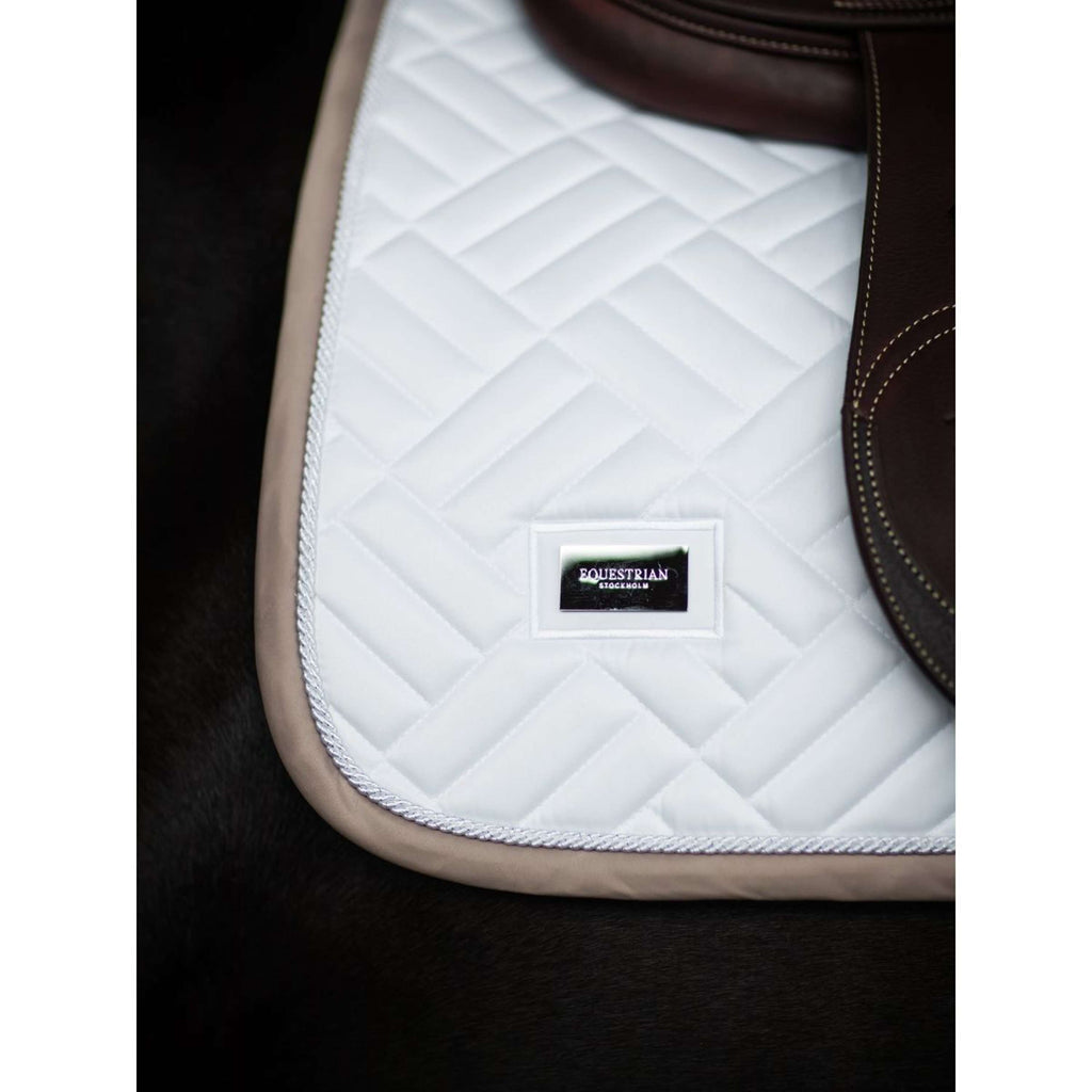 Equestrian Stockholm Saddlepad Modern Jumping White Sand