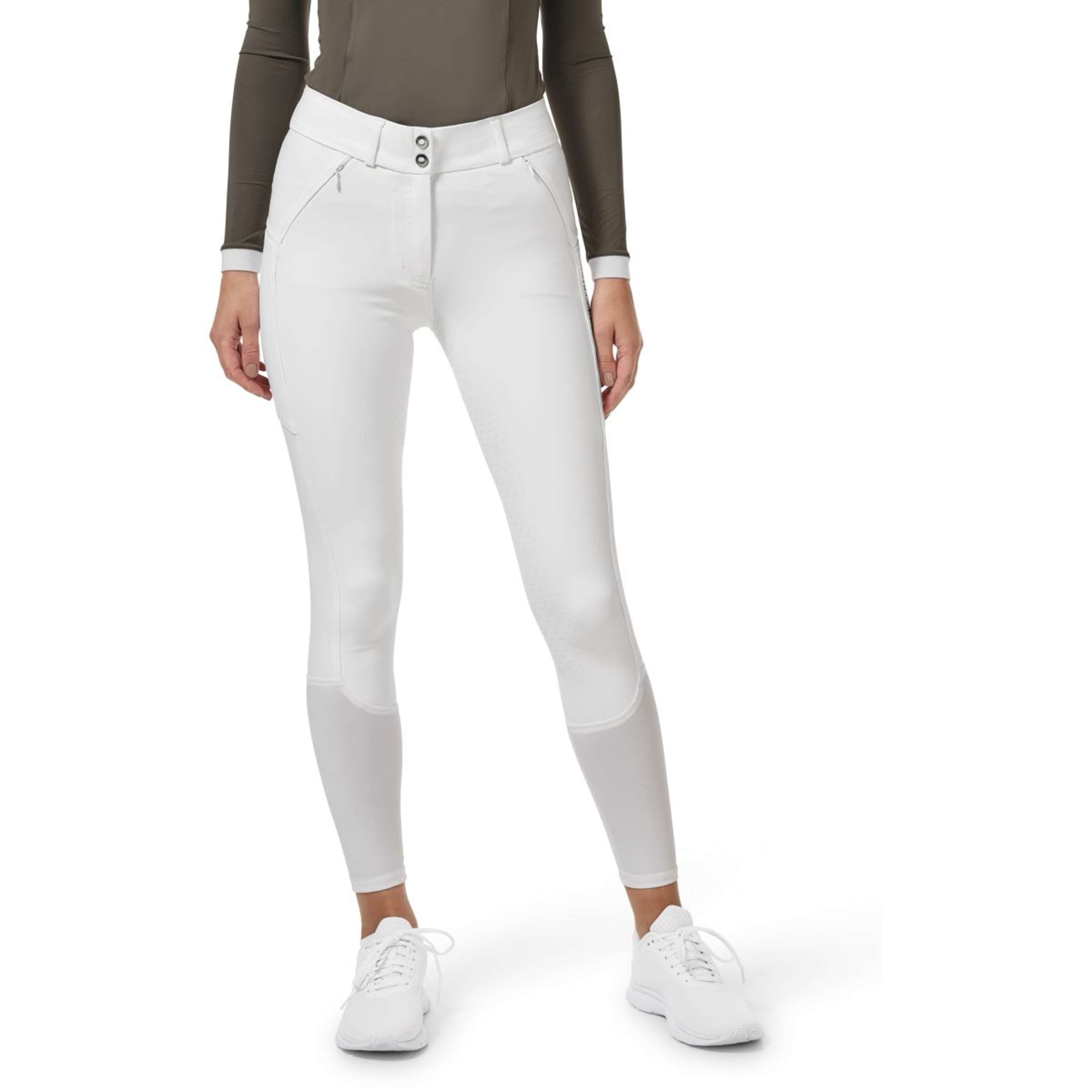 Equestrian Stockholm Breeches Elite Dressage White