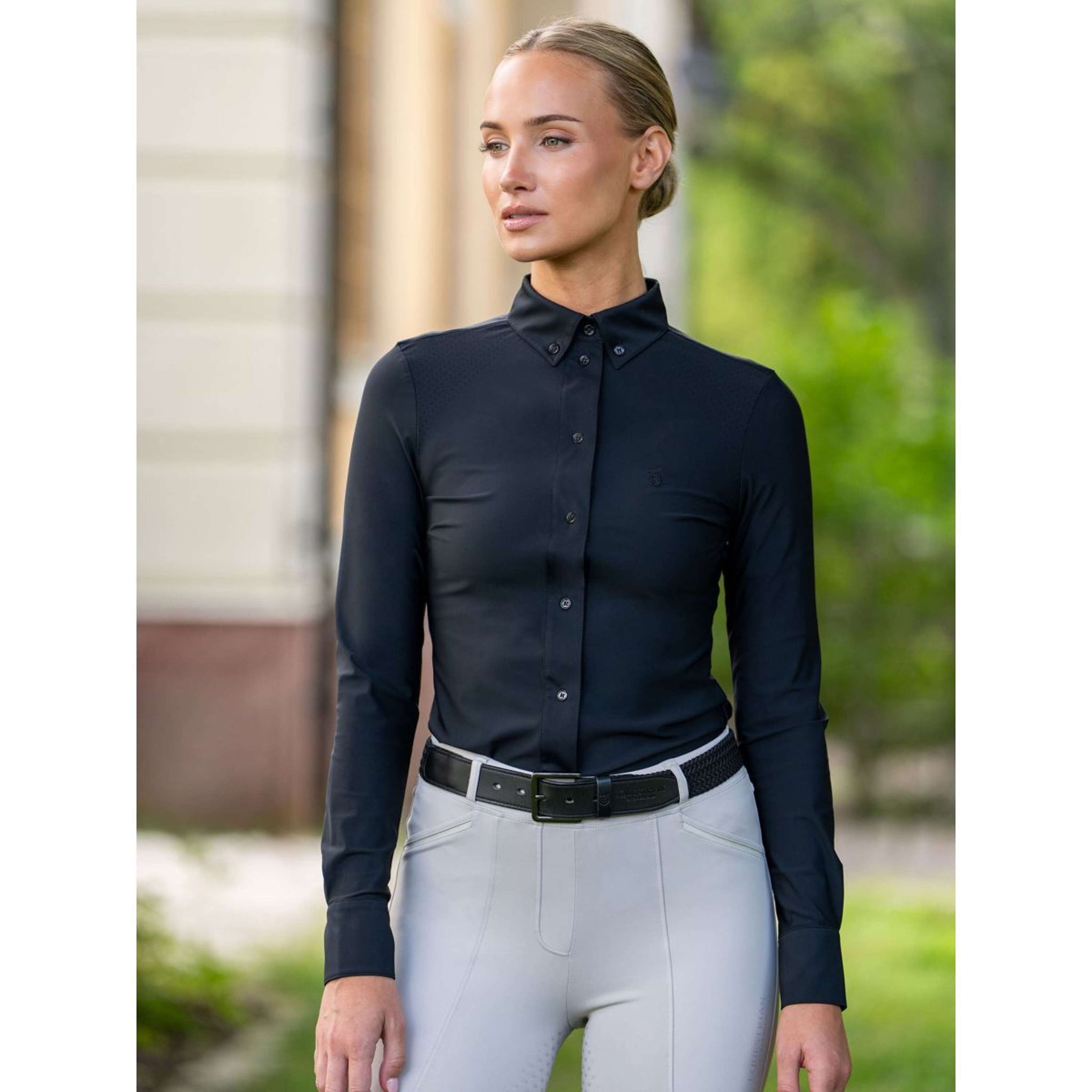 Equestrian Stockholm Competition Shirt Performance Black Equestrian Stockholm Competition Shirt Performance Black
