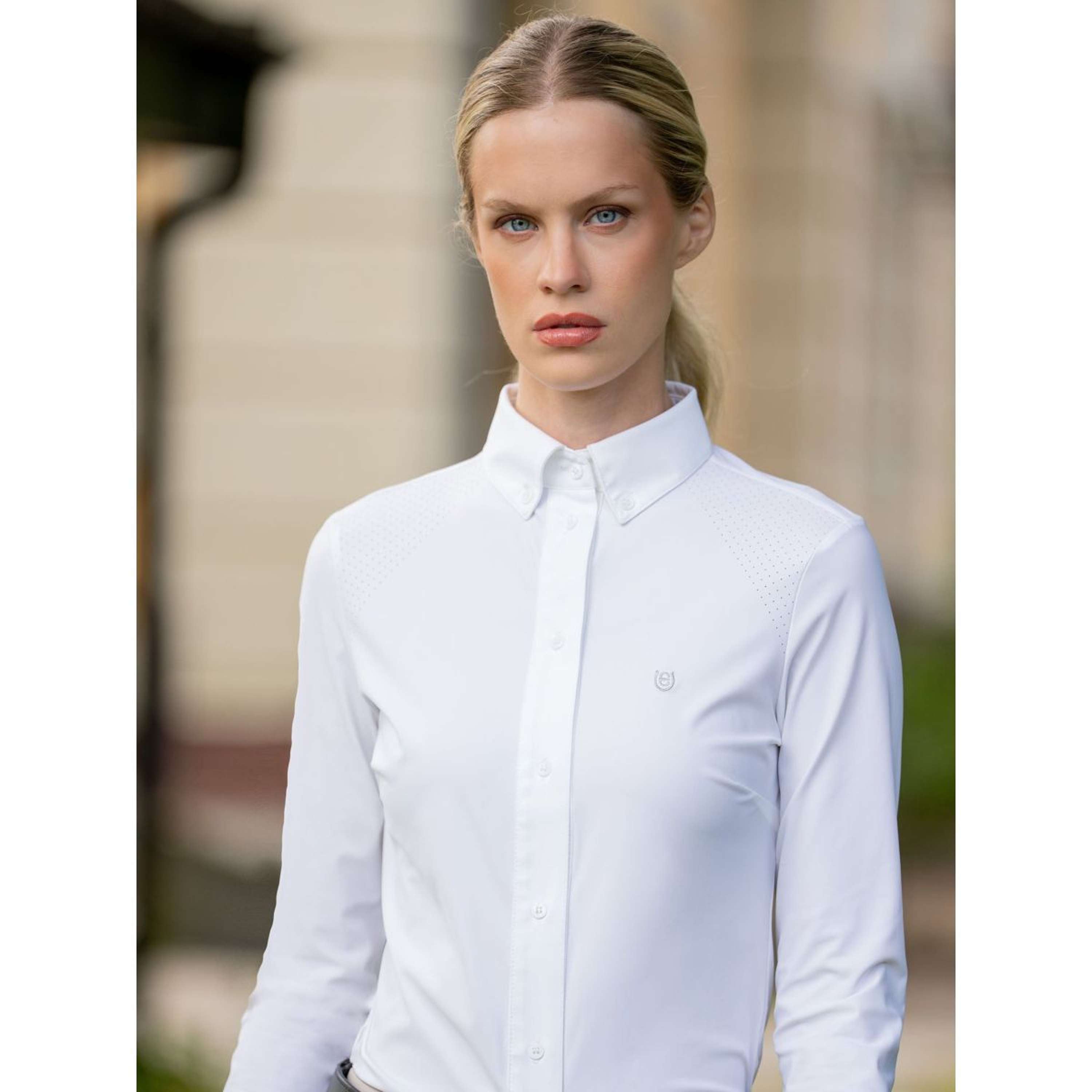 Equestrian Stockholm Competition Shirt Performance White