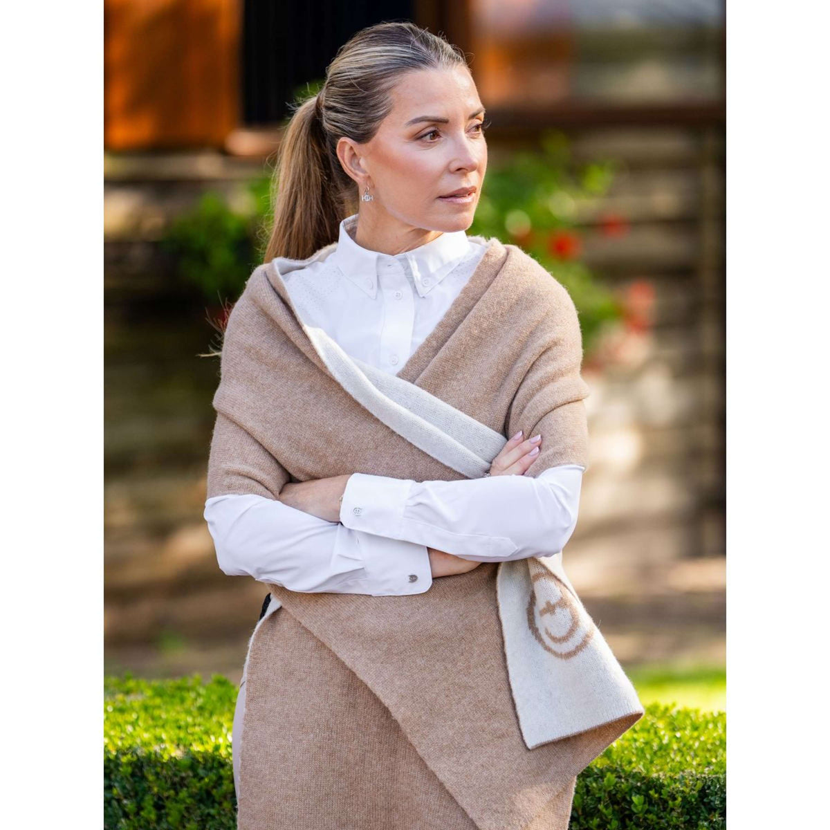 Equestrian Stockholm Scarf Woven Sand