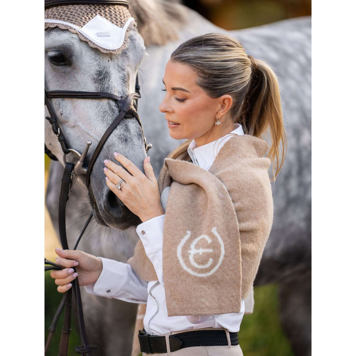 Equestrian Stockholm Scarf Woven Sand
