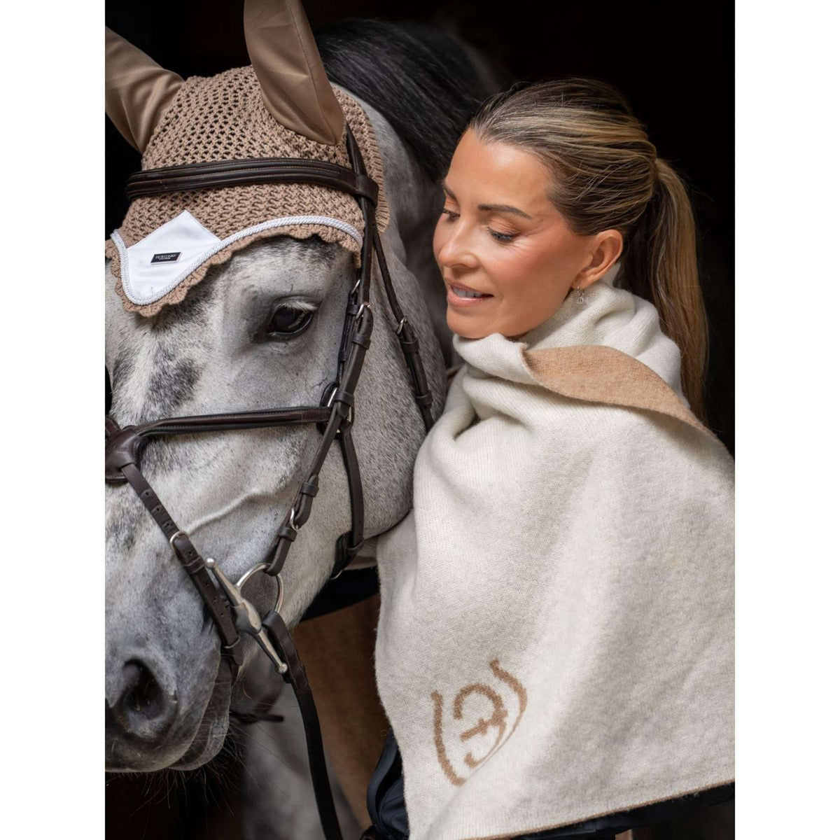 Equestrian Stockholm Scarf Woven Sand