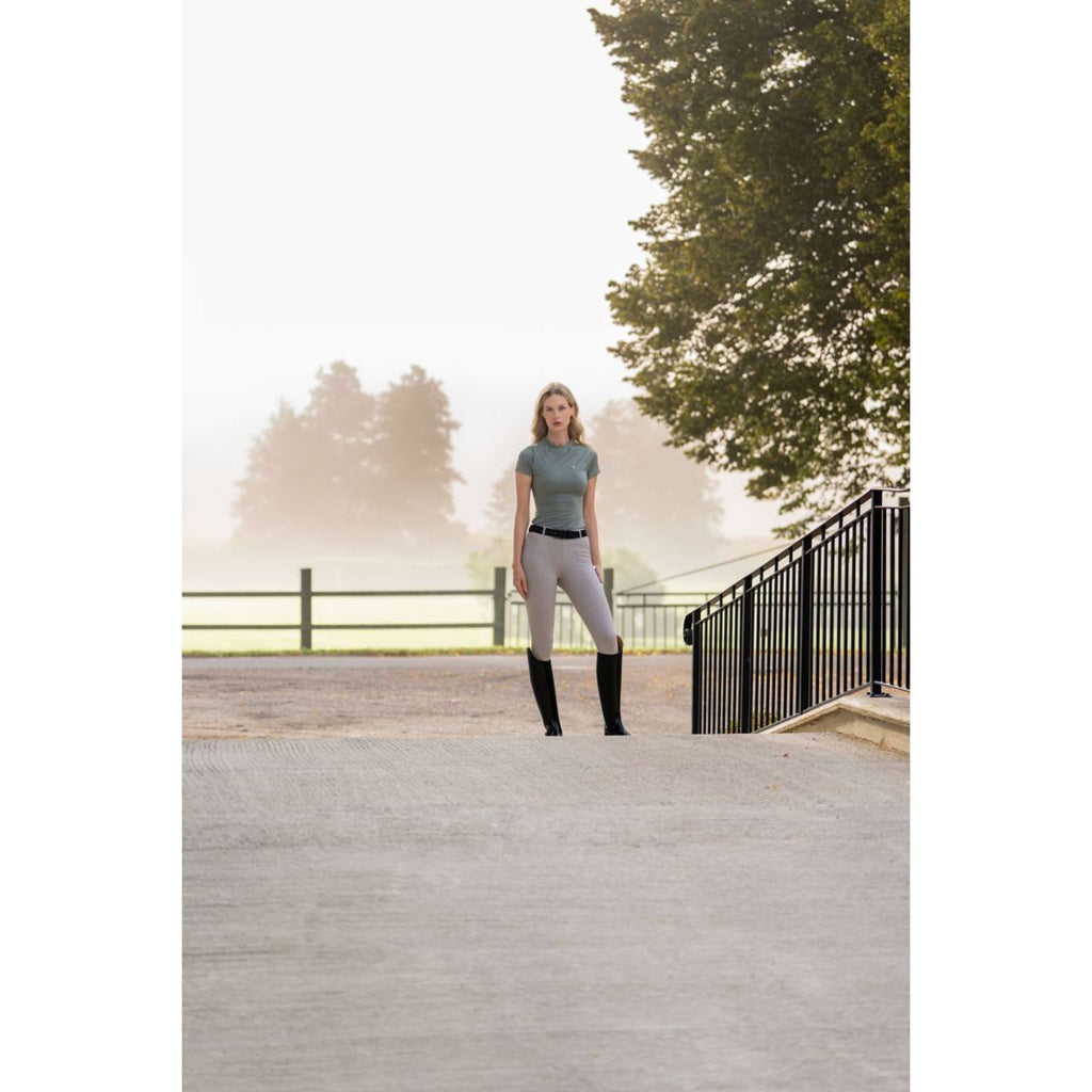 Equestrian Stockholm Shirt Dynamic Short Sleeve Pistachio White