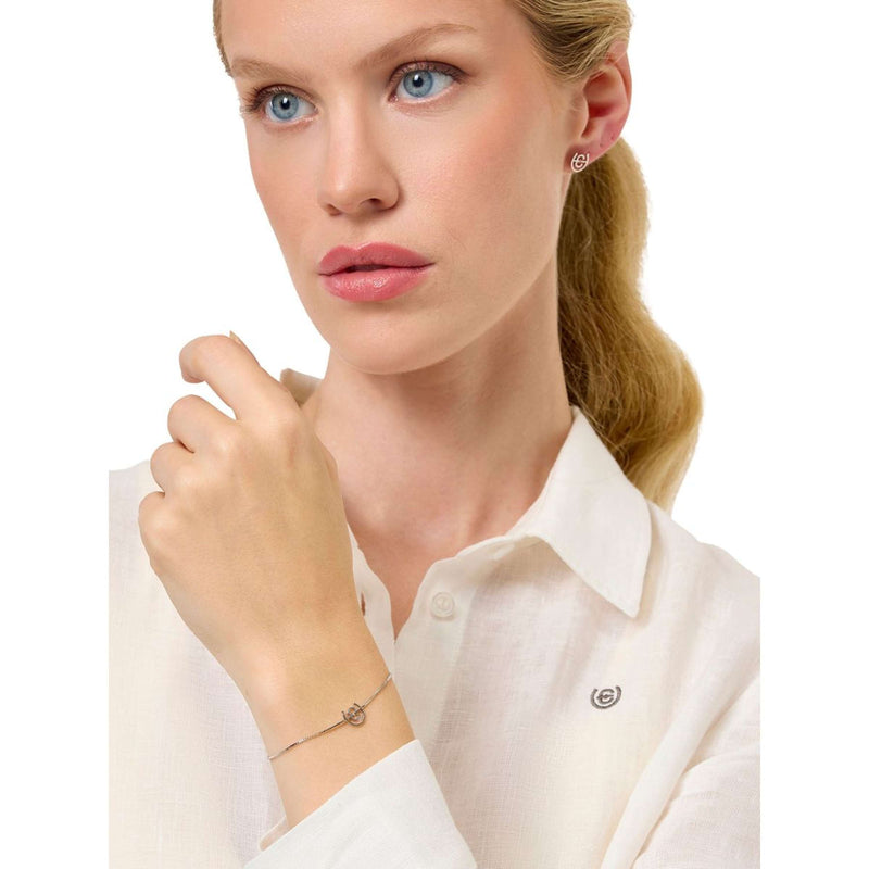 Equestrian Stockholm Earrings Logo Silver