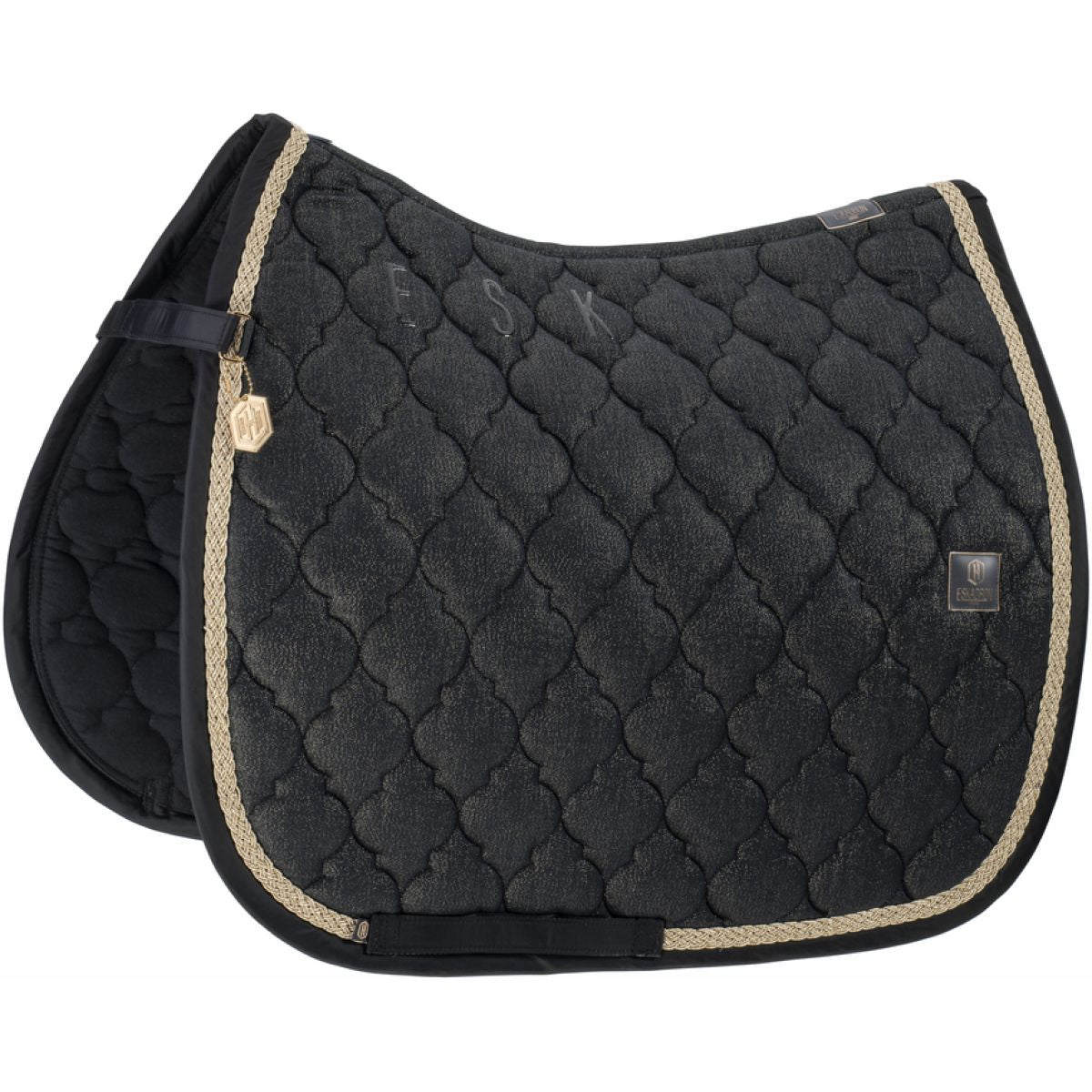 Eskadron SaddlepadHeritage Cotton Glitter Dressage Black