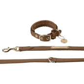 Eskadron Collar and LeashHeritage Faux Leather Plait Almond