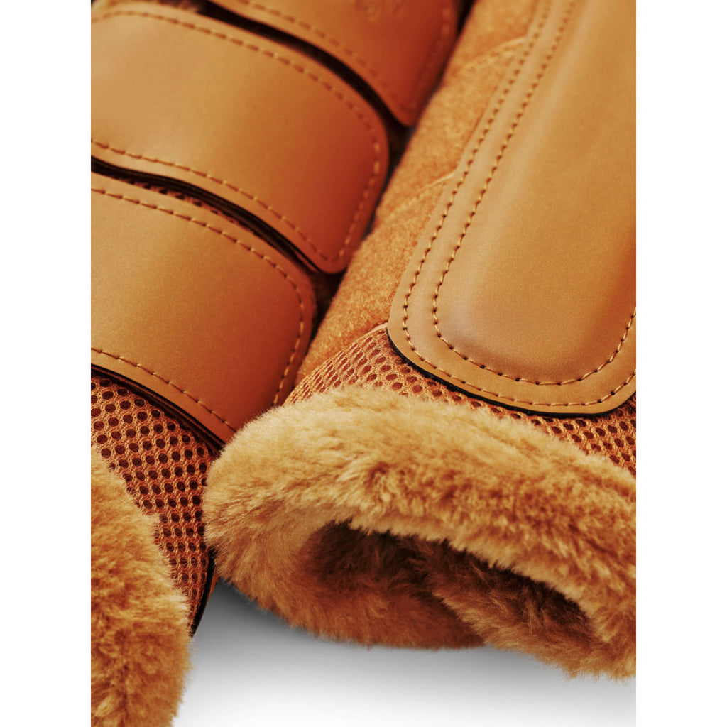 Equestrian Stockholm Leg Protectors Fur Mesh Chestnut