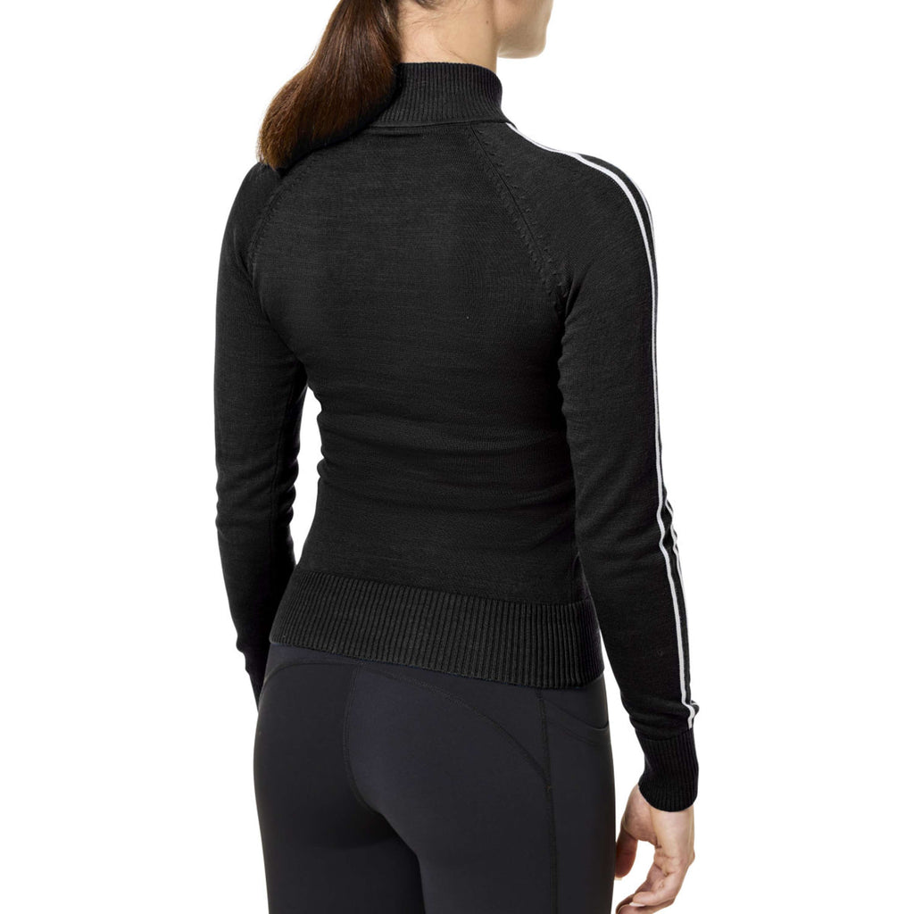 Equestrian Stockholm Knitted Zip Top Black