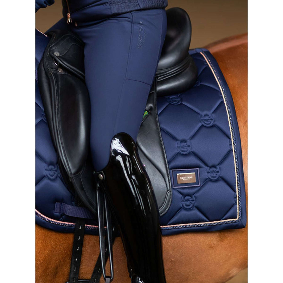 Equestrian Stockholm Saddlepad Dressage Lagoon Blush