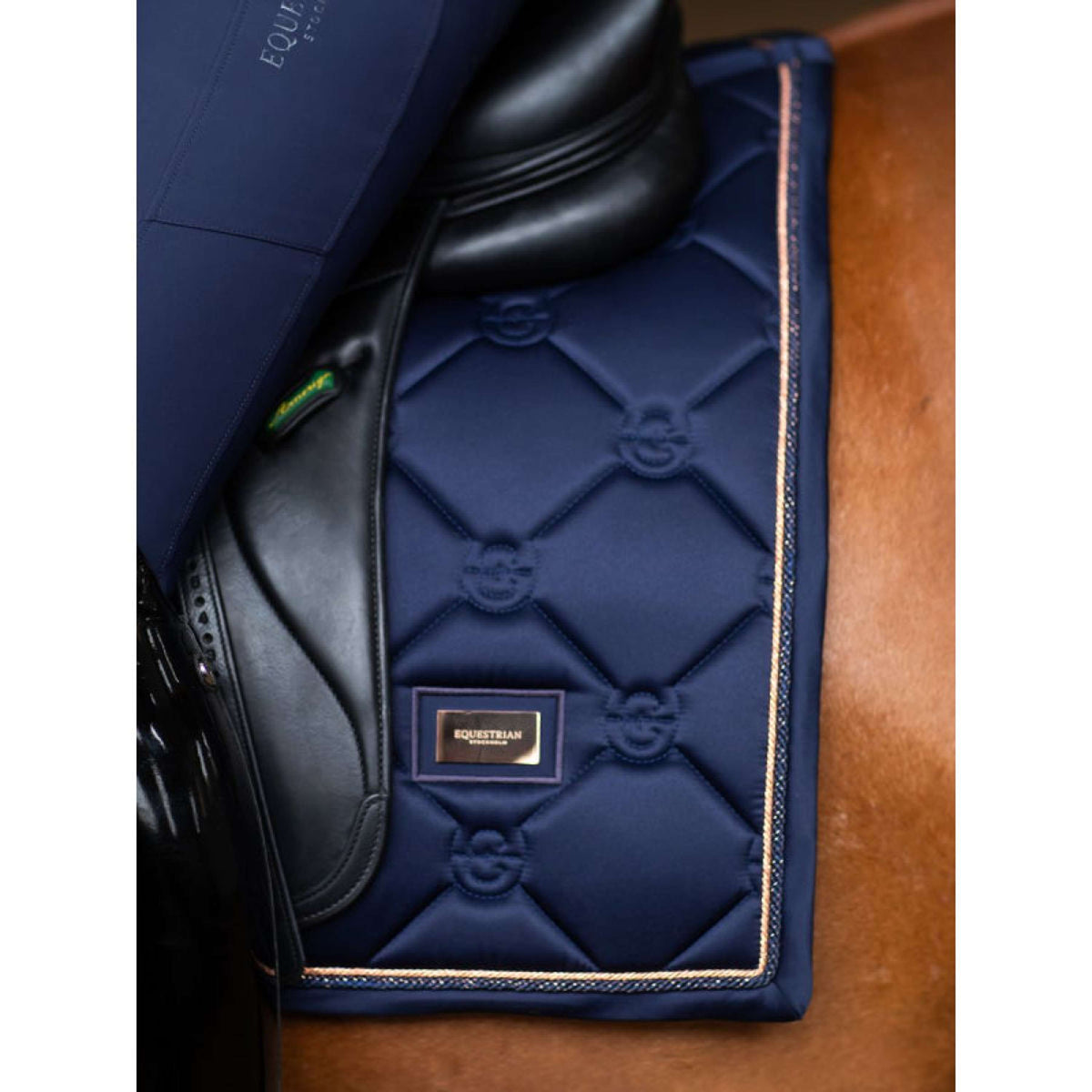 Equestrian Stockholm Saddlepad Dressage Lagoon Blush