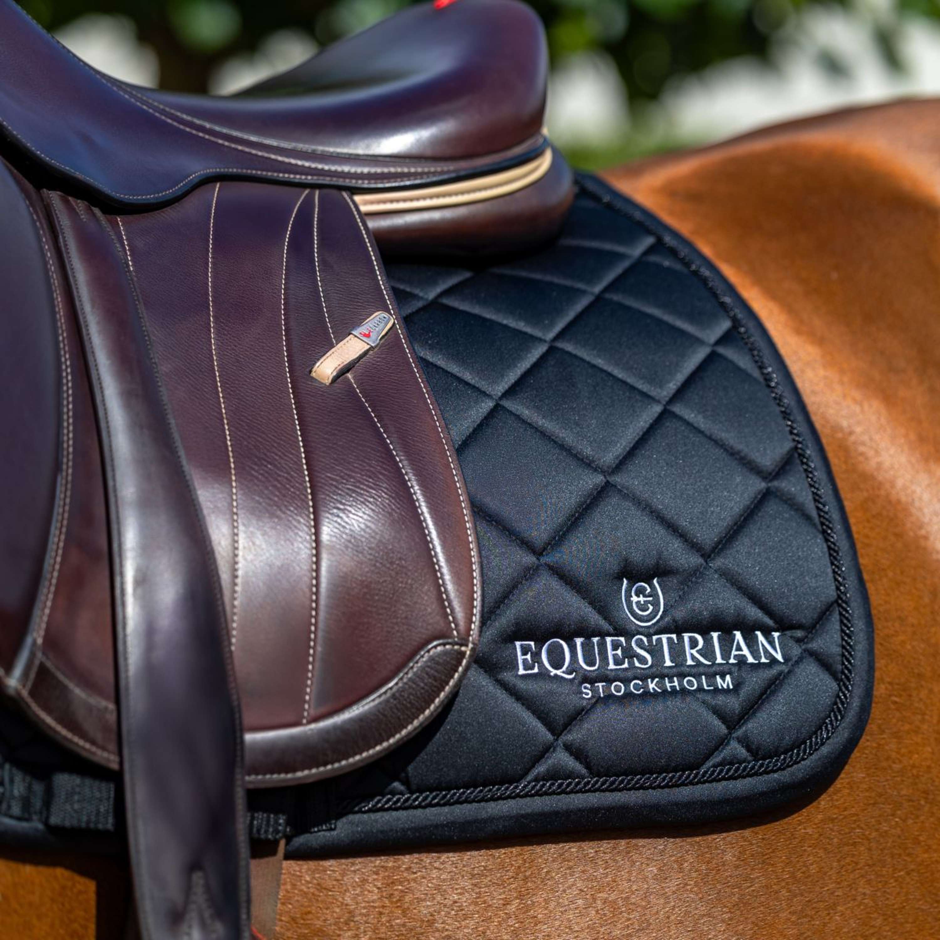 Equestrian Stockholm Saddlepad Line Jumping Black