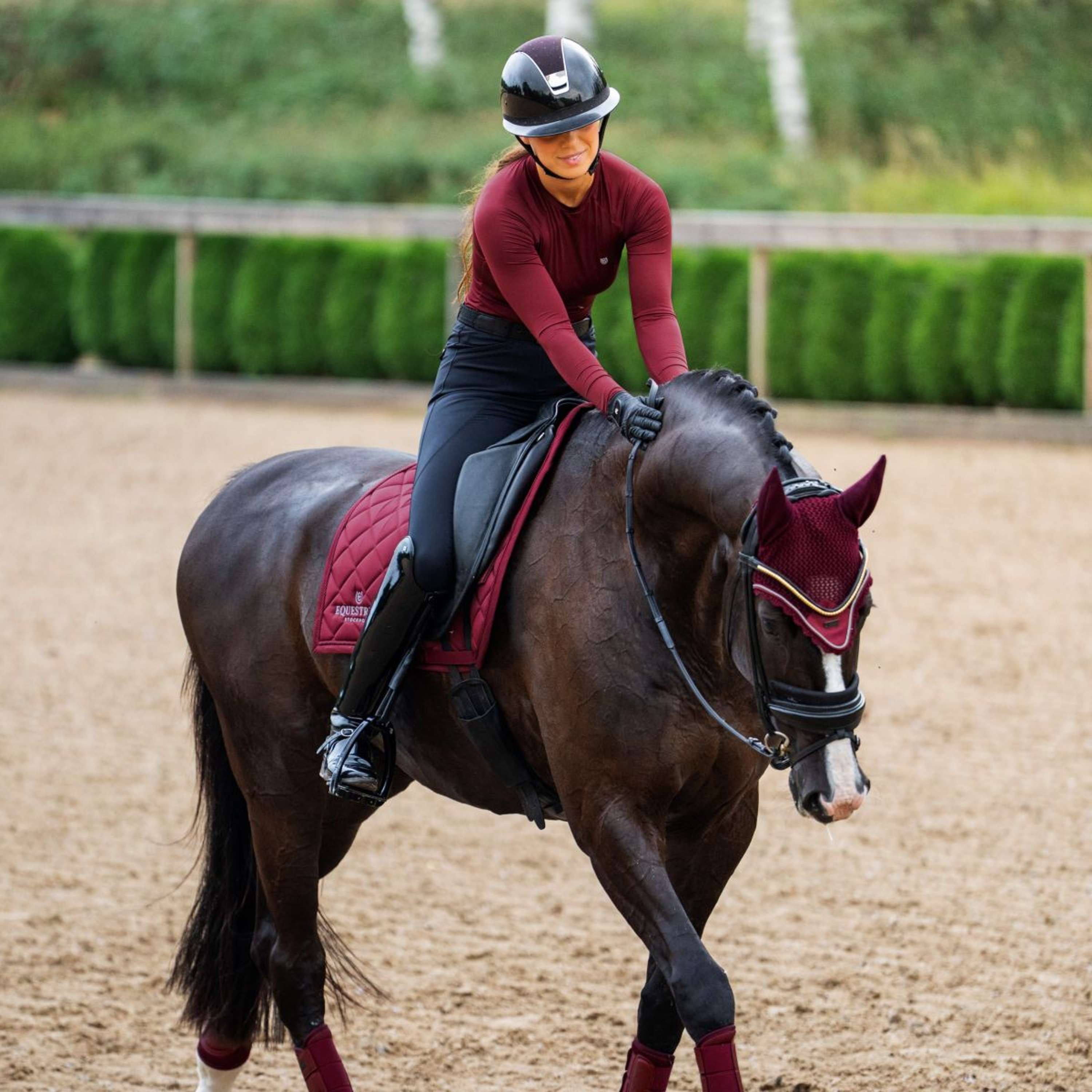 Equestrian Stockholm Saddlepad Line Dressage Bordeaux