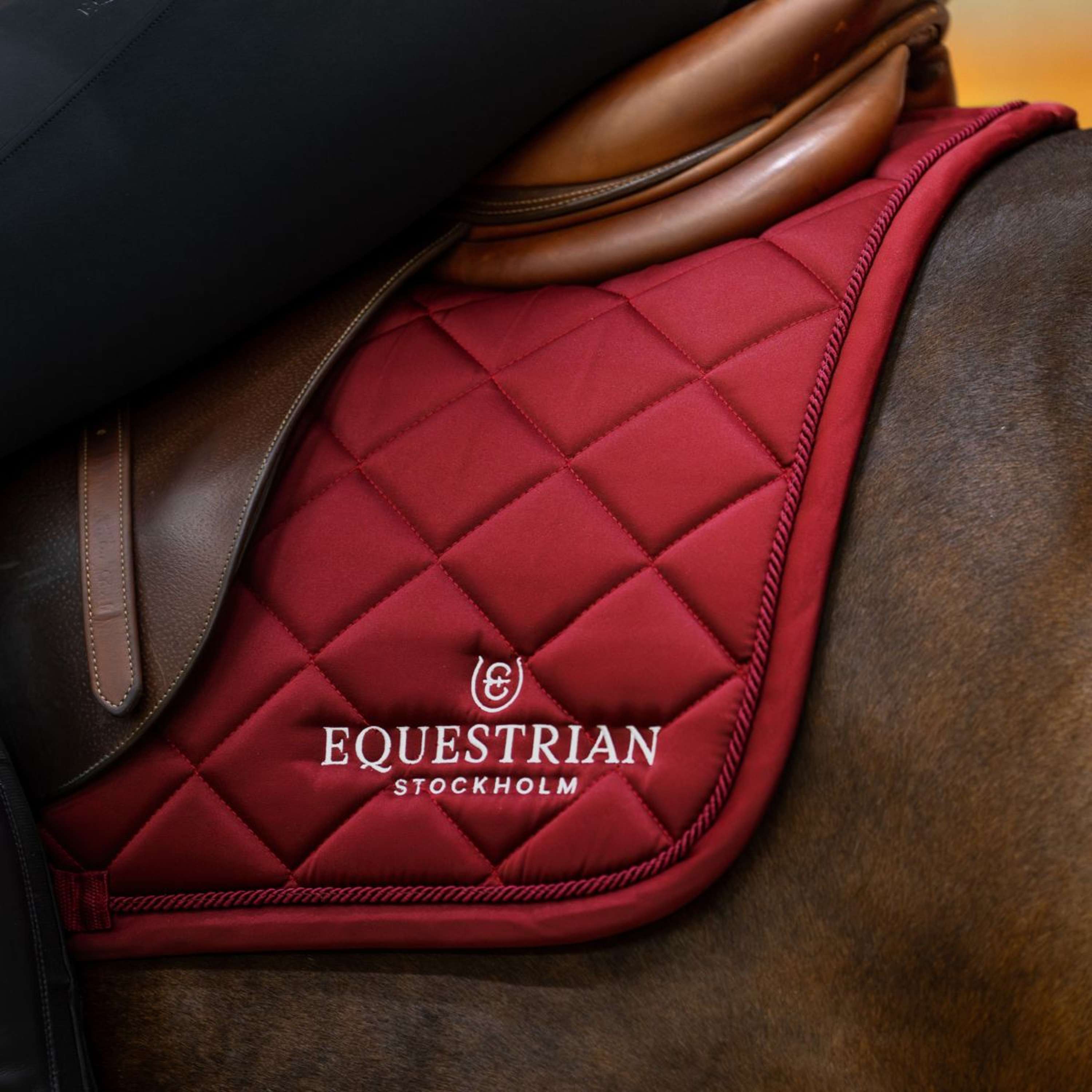 Equestrian Stockholm Saddlepad Line Jumping Bordeaux