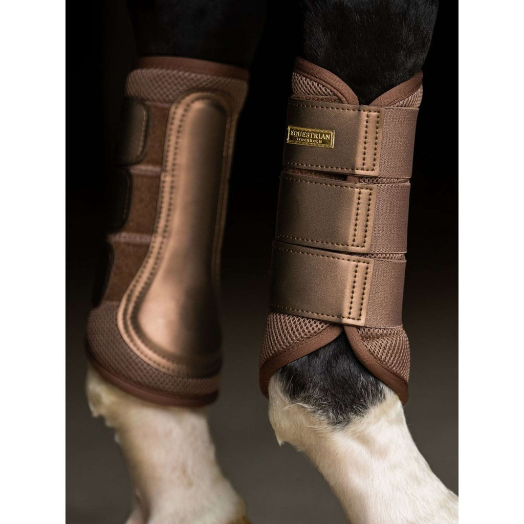 Equestrian Stockholm Leg Protectors Classic Mesh Champagne