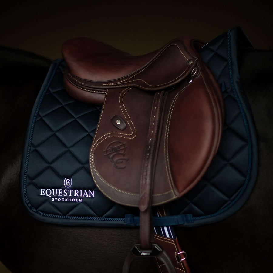 Equestrian Stockholm Saddlepad Line Jumping Navy