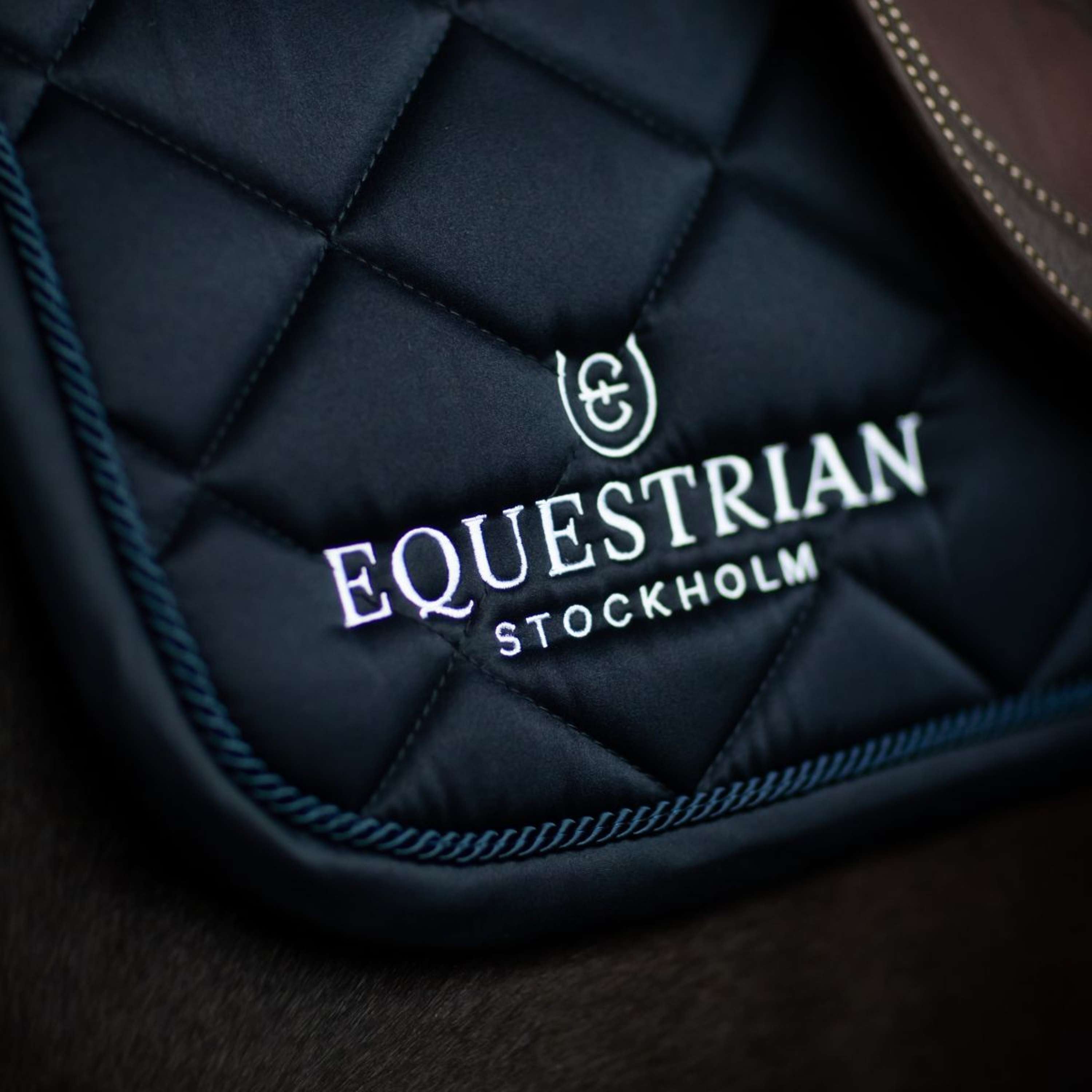 Equestrian Stockholm Saddlepad Line Jumping Navy