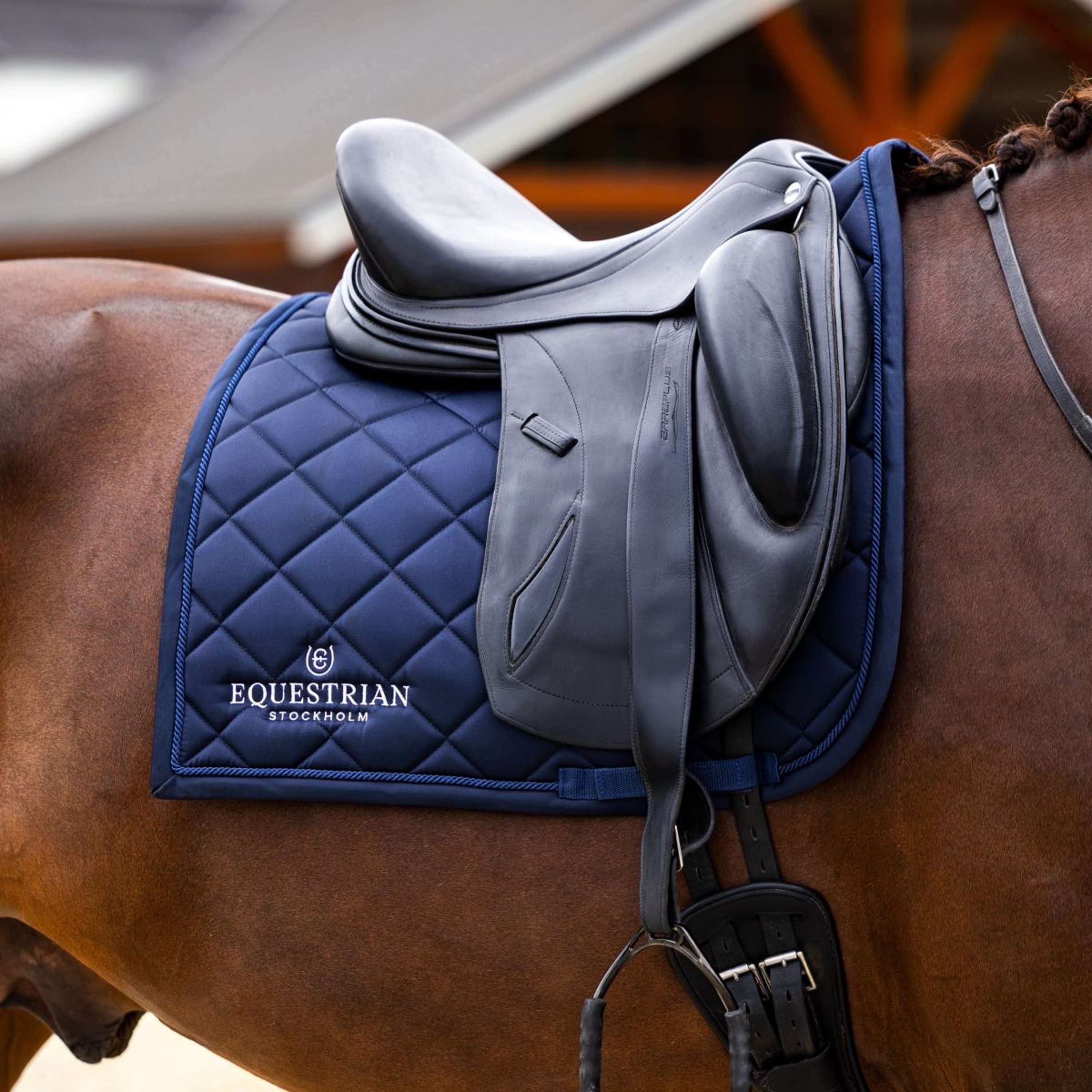 Equestrian Stockholm Saddlepad Line Dressage Navy