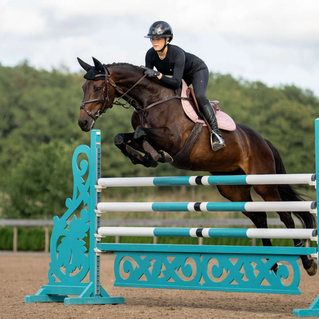 Equestrian Stockholm Saddlepad Line Jumping Pink