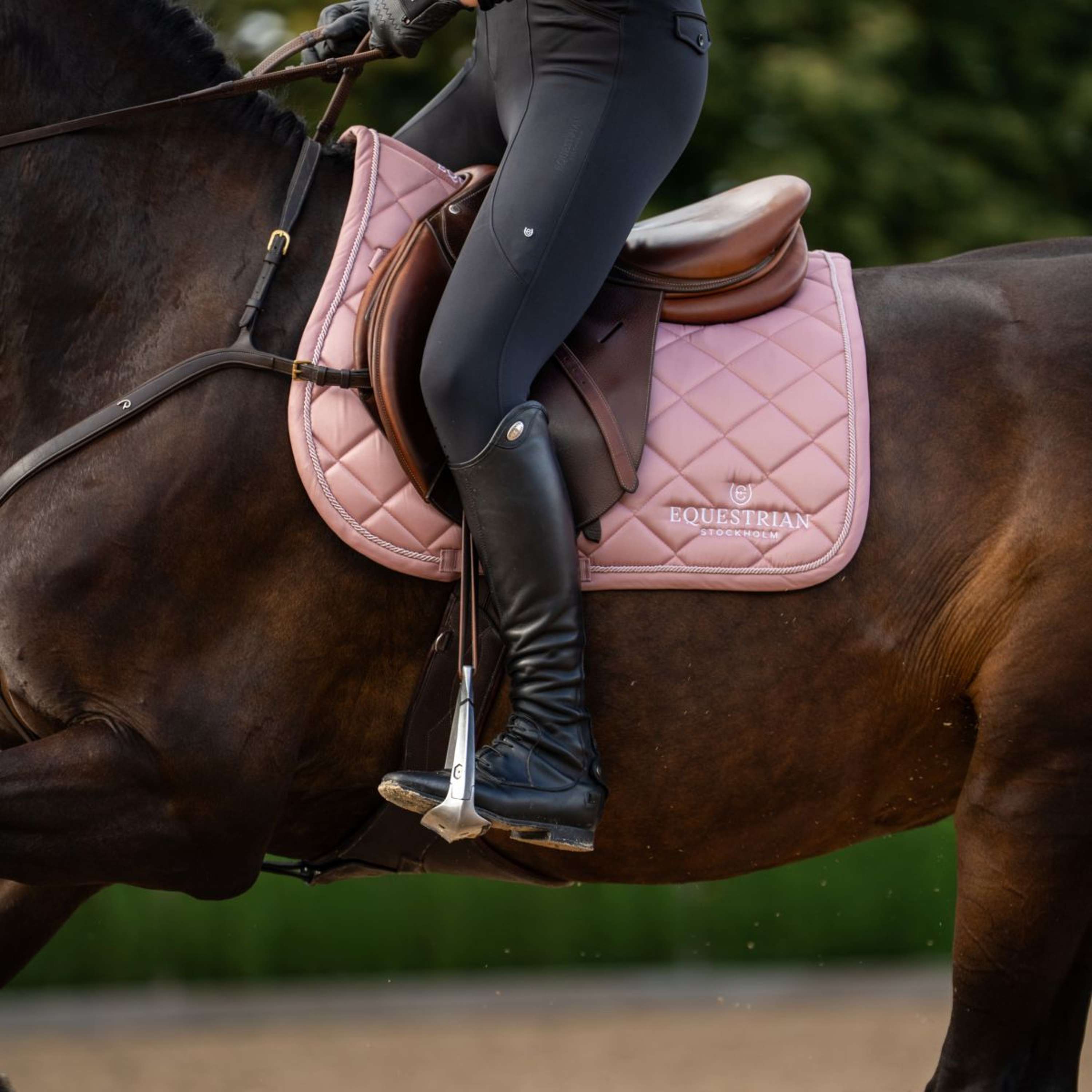 Equestrian Stockholm Saddlepad Line Jumping Pink