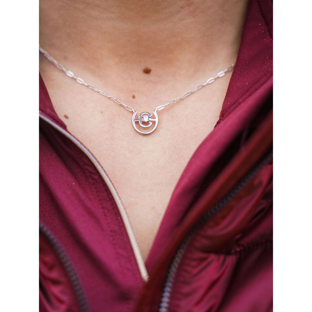 Equestrian Stockholm Neck Chain Swarovski Crystal Silver