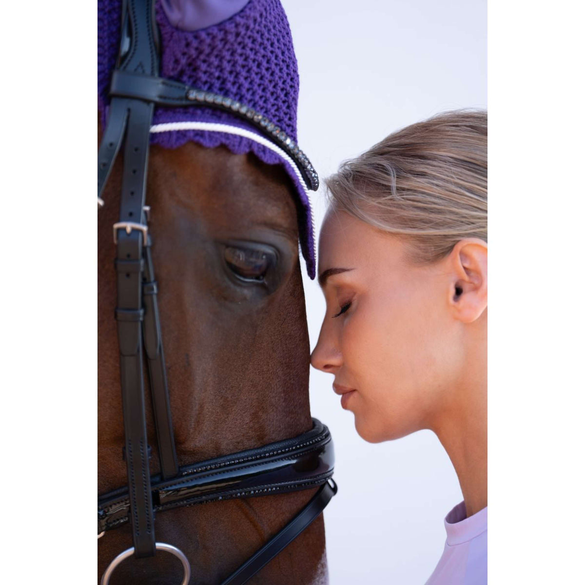 Equestrian Stockholm Ear Bonnet Lavender