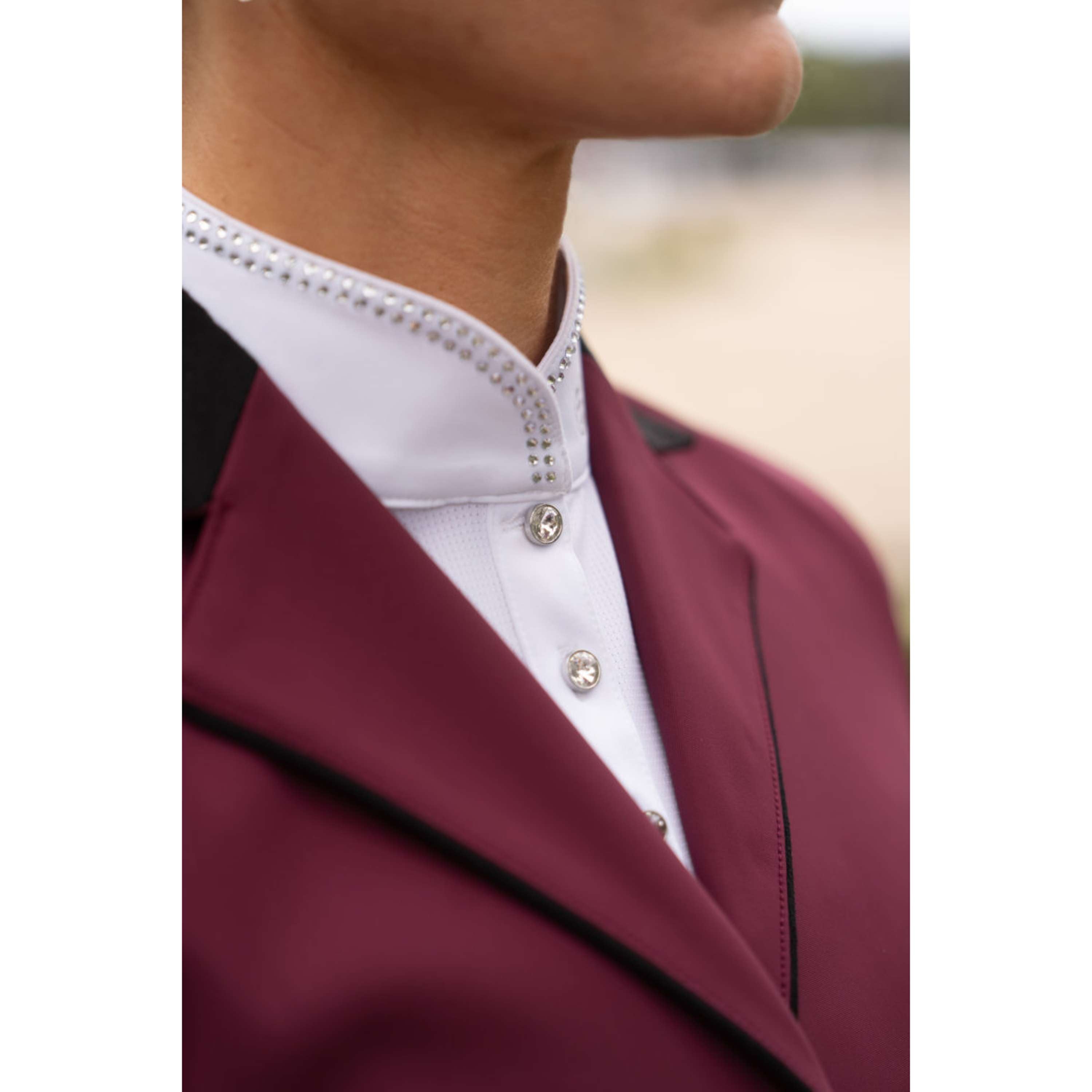 Equestrian Stockholm Competition Shirt Revenew Merlot