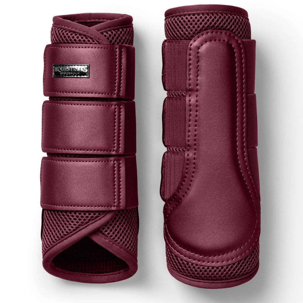 Equestrian Stockholm Leg Protectors Mesh Merlot