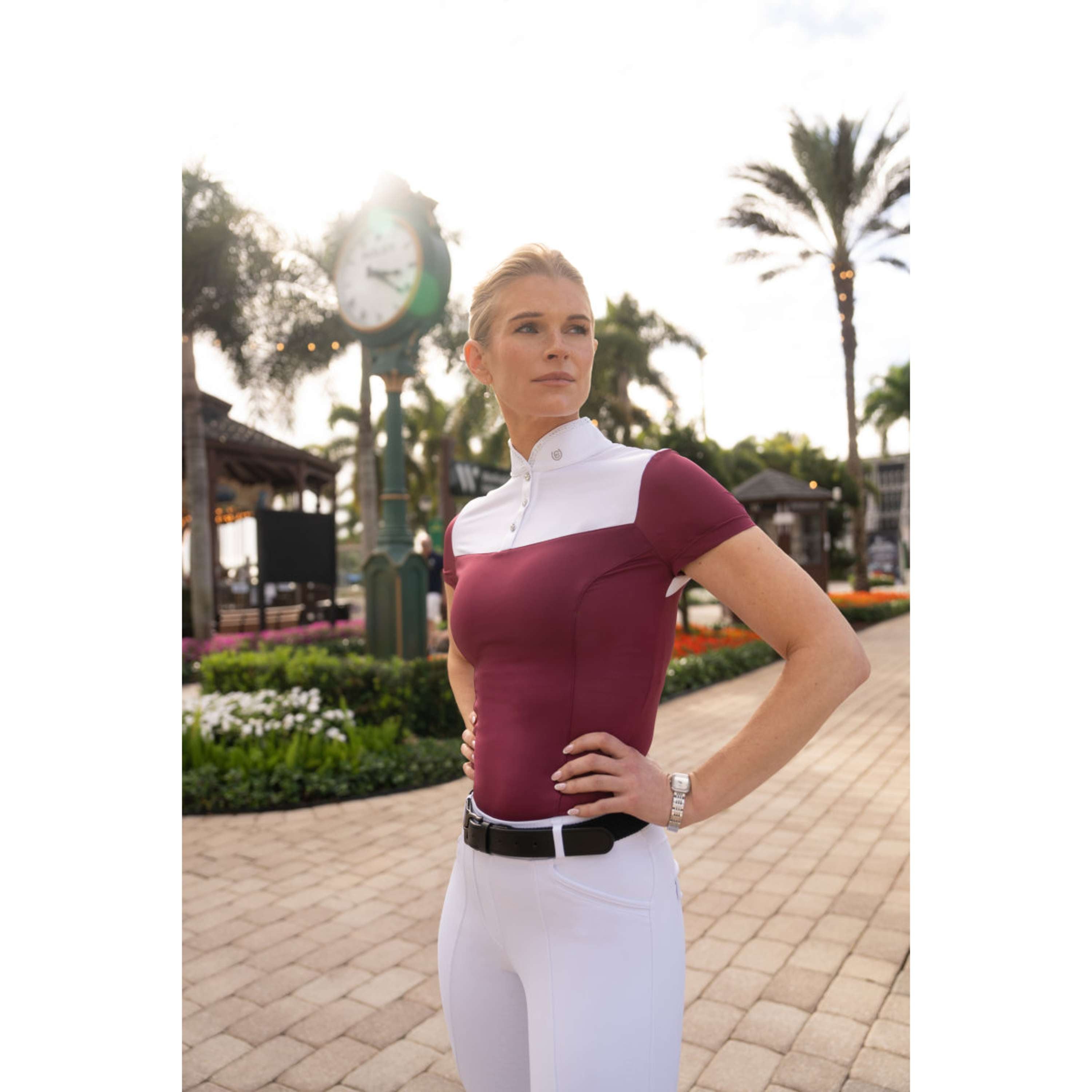 Equestrian Stockholm Competition Shirt Revenew Merlot