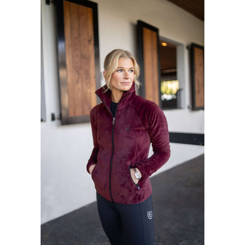 Equestrian Stockholm Fleece Jacket Velvet Merlot