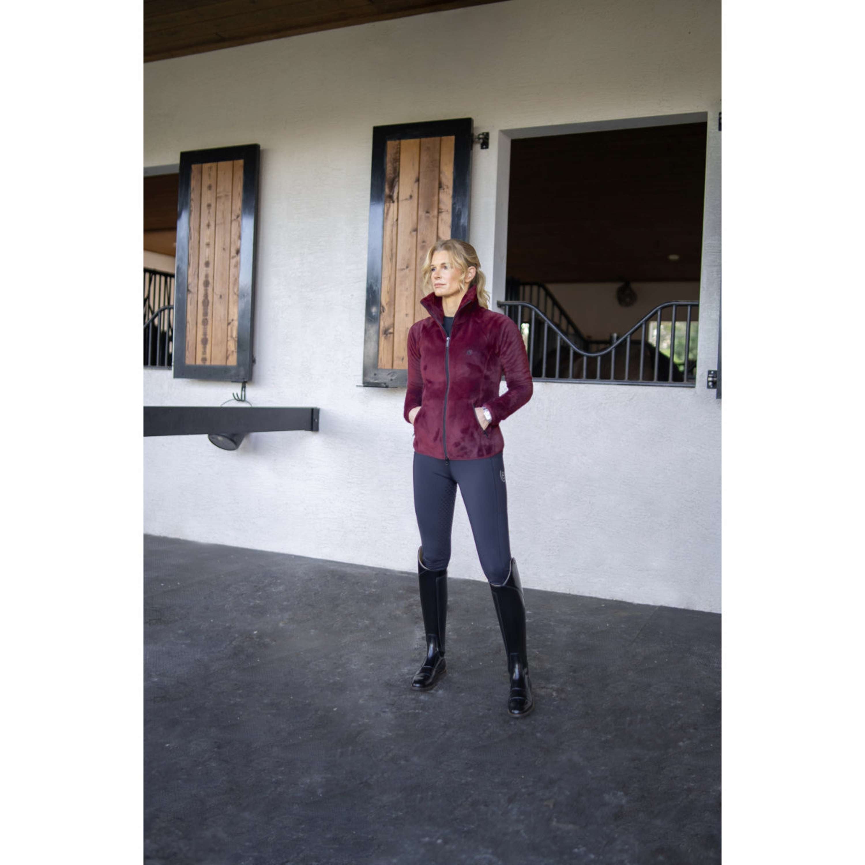 Equestrian Stockholm Fleece Jacket Velvet Merlot