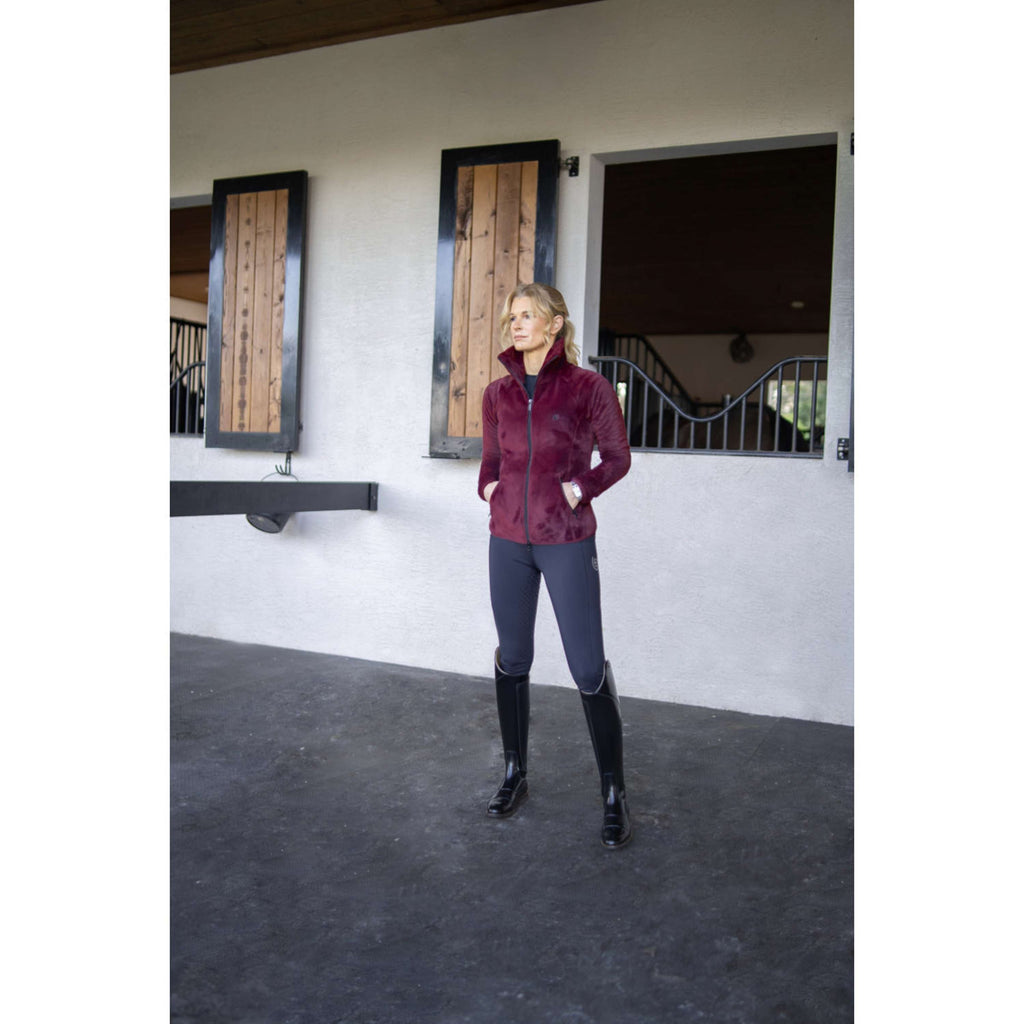 Equestrian Stockholm Fleece Jacket Velvet Merlot