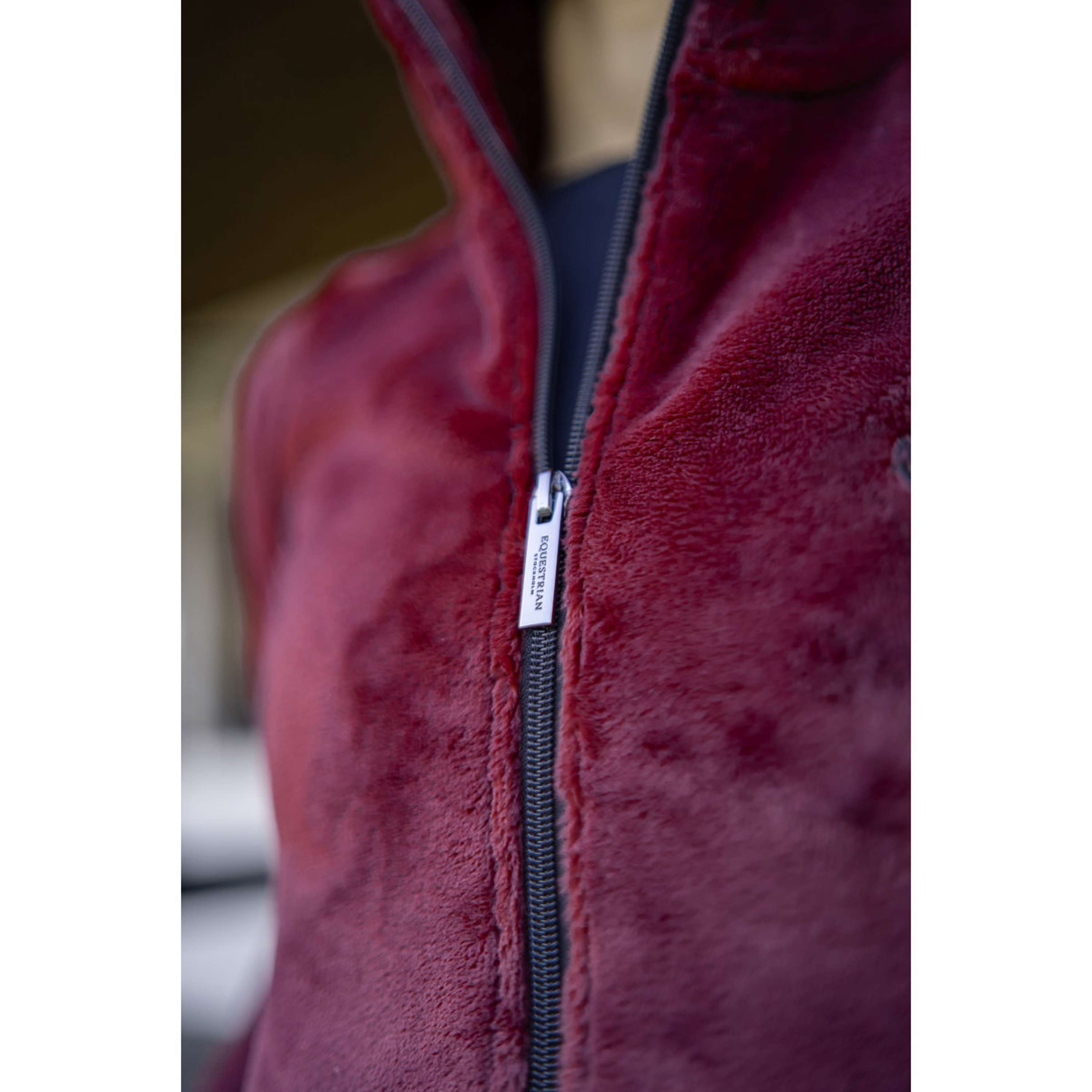 Equestrian Stockholm Fleece Jacket Velvet Merlot