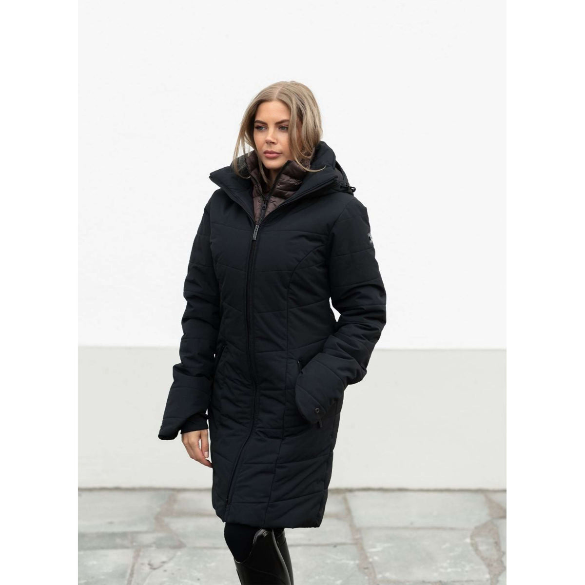 Equestrian Stockholm Winter Coat Denali Black Mocha