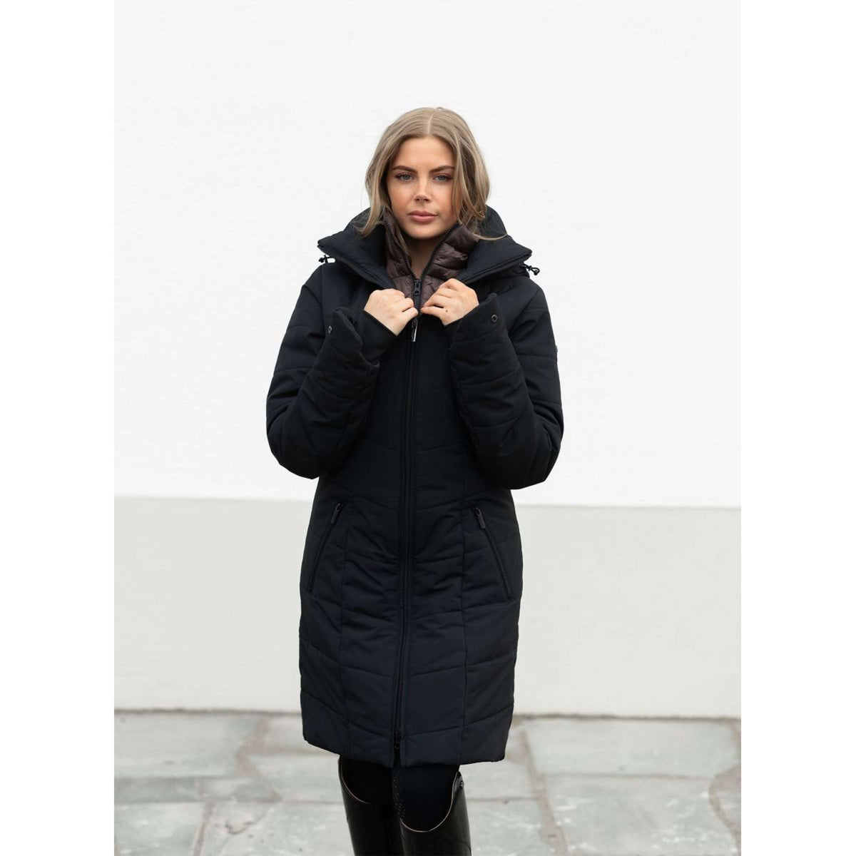 Equestrian Stockholm Winter Coat Denali Black Mocha
