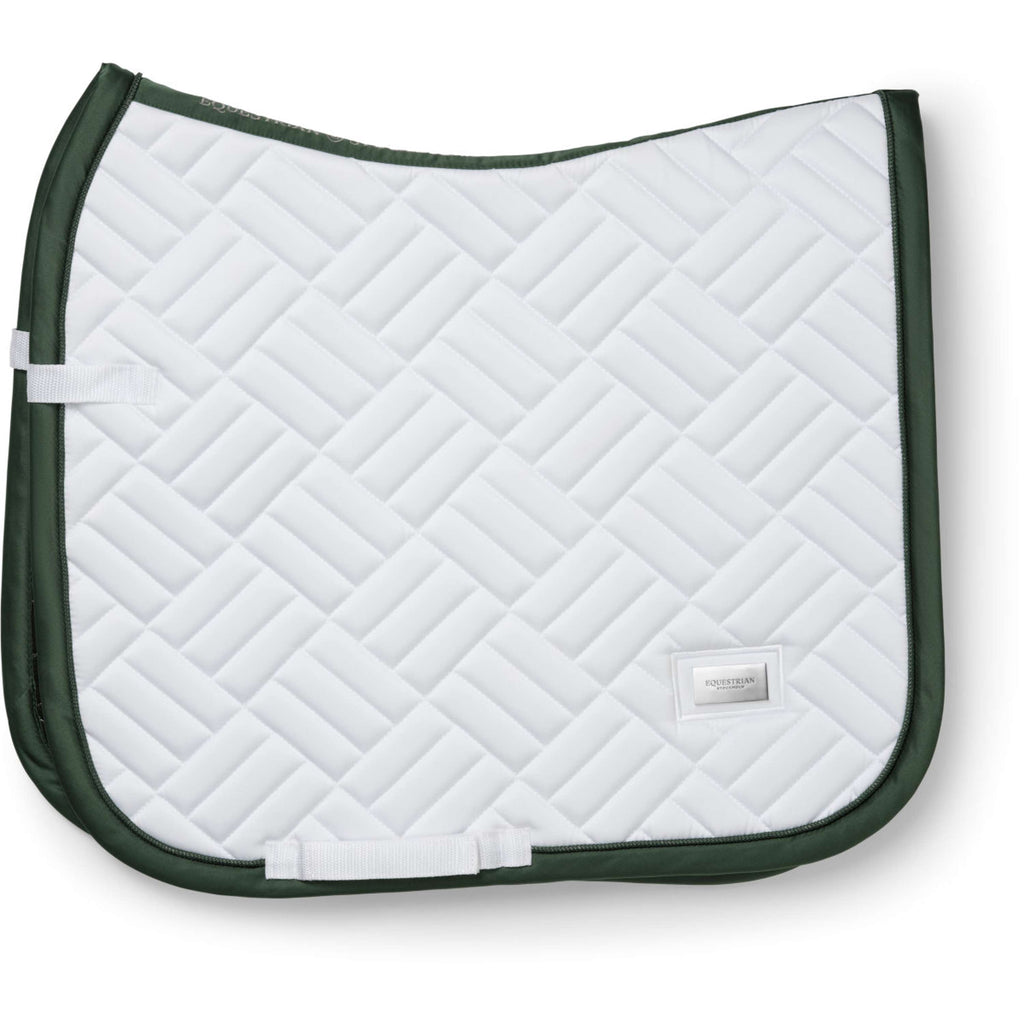 Equestrian Stockholm Saddlepad Modern Dressage White/Sycamore Green