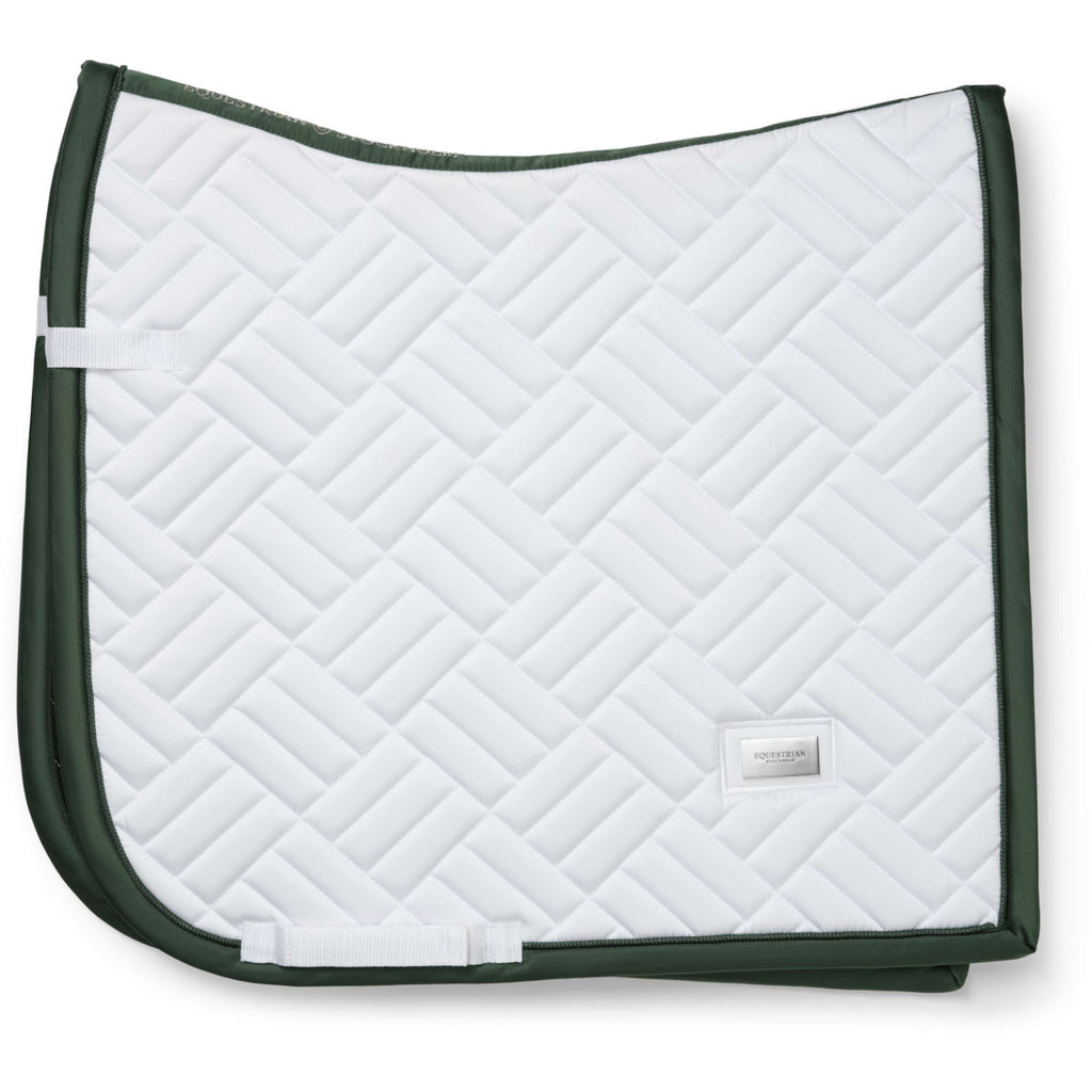 Equestrian Stockholm Saddlepad Modern Dressage White/Sycamore Green