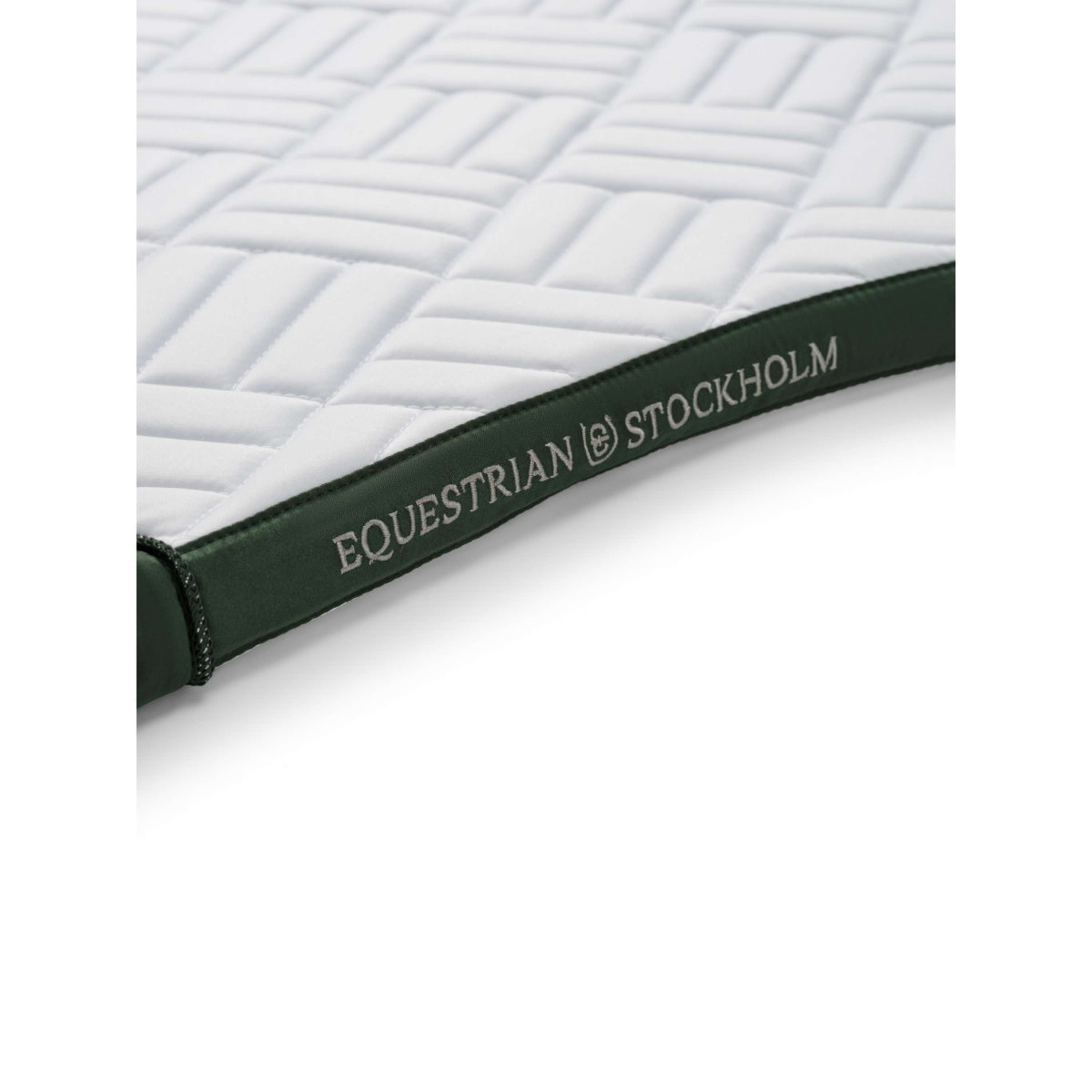 Equestrian Stockholm Saddlepad Modern Jumping White/Sycamore Green