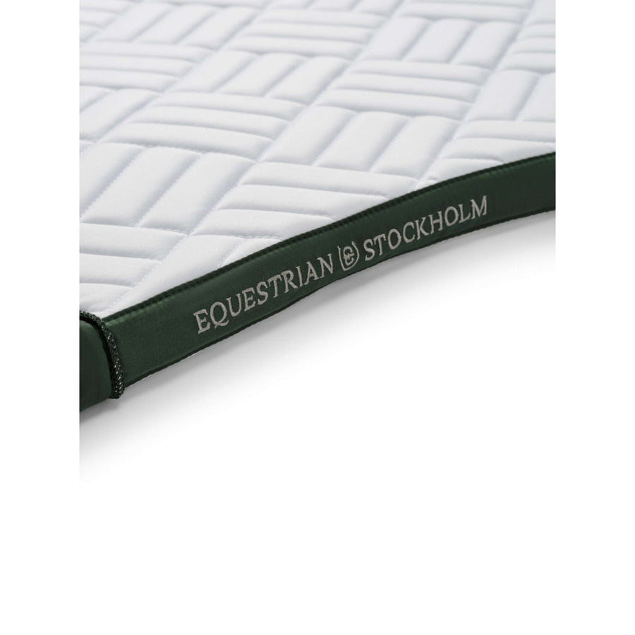 Equestrian Stockholm Saddlepad Modern Jumping White/Sycamore Green