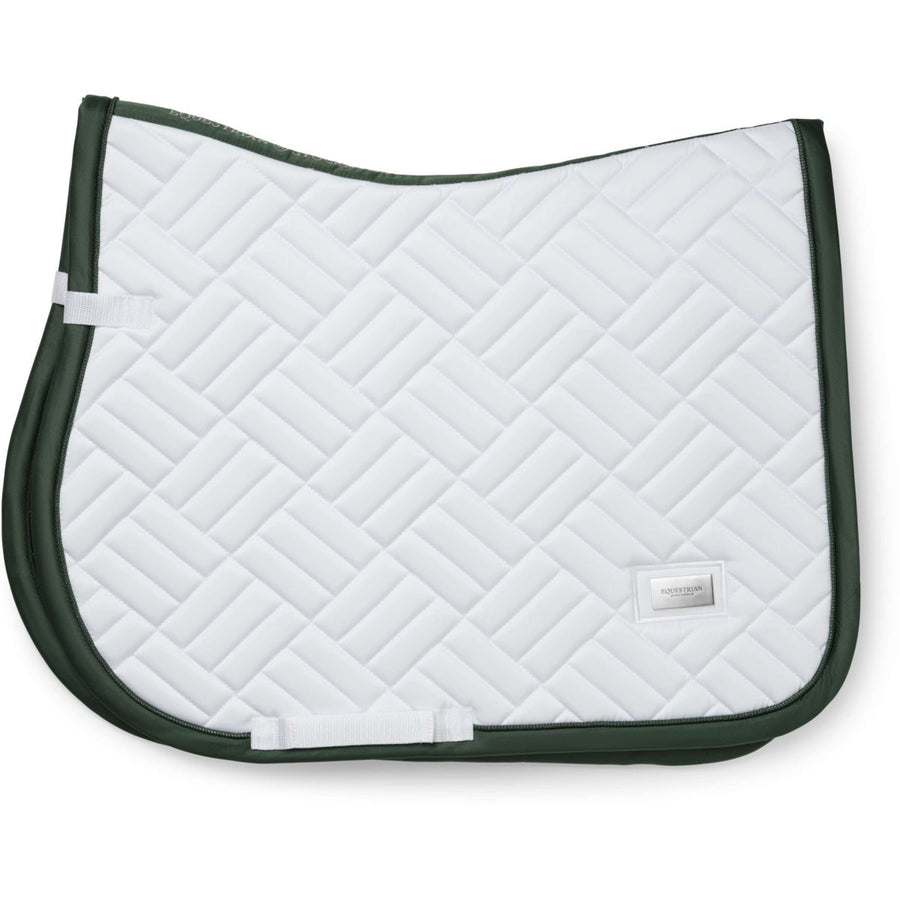 Equestrian Stockholm Saddlepad Modern Jumping White/Sycamore Green