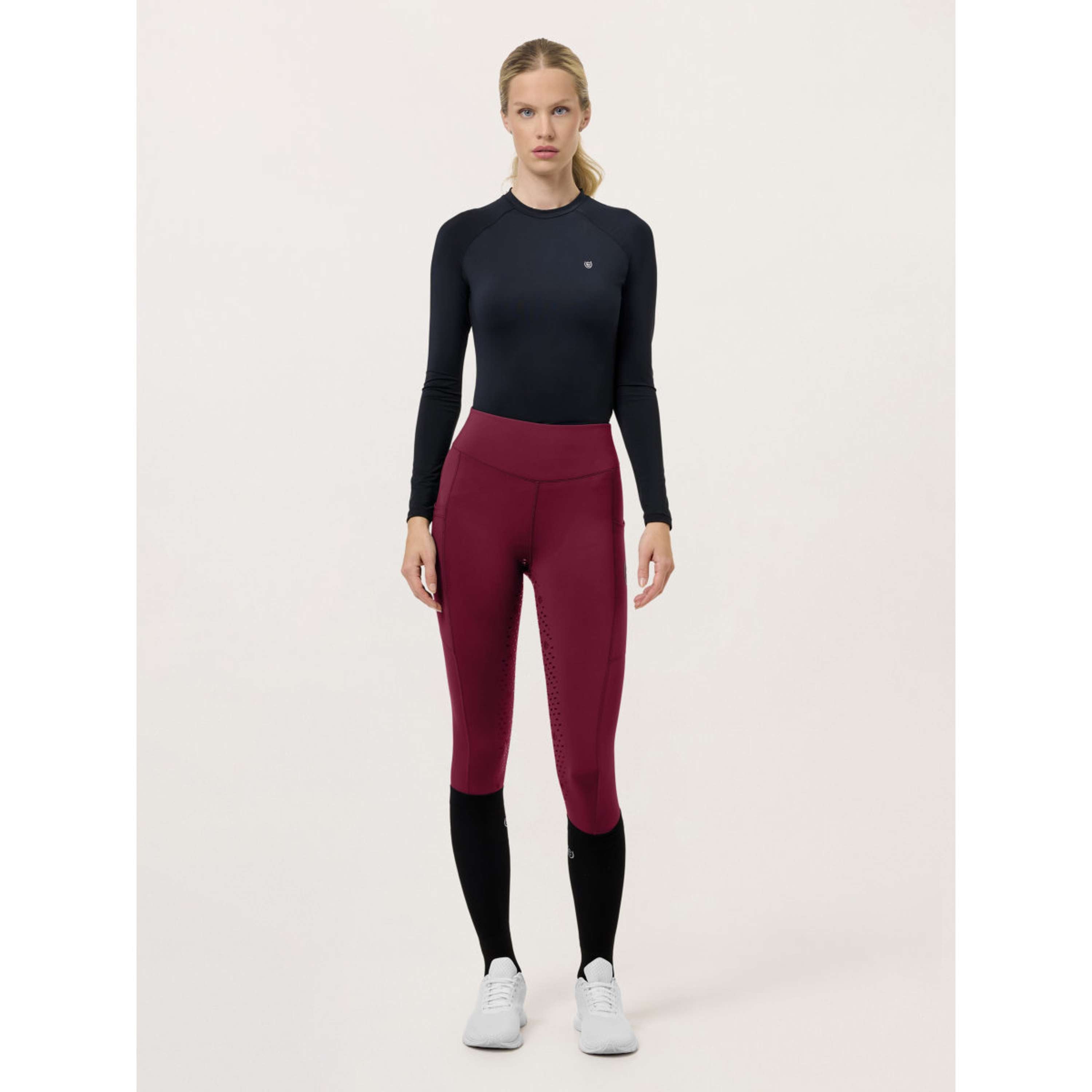 Equestrian Stockholm Riding Legging Movement Full Grip Merlot