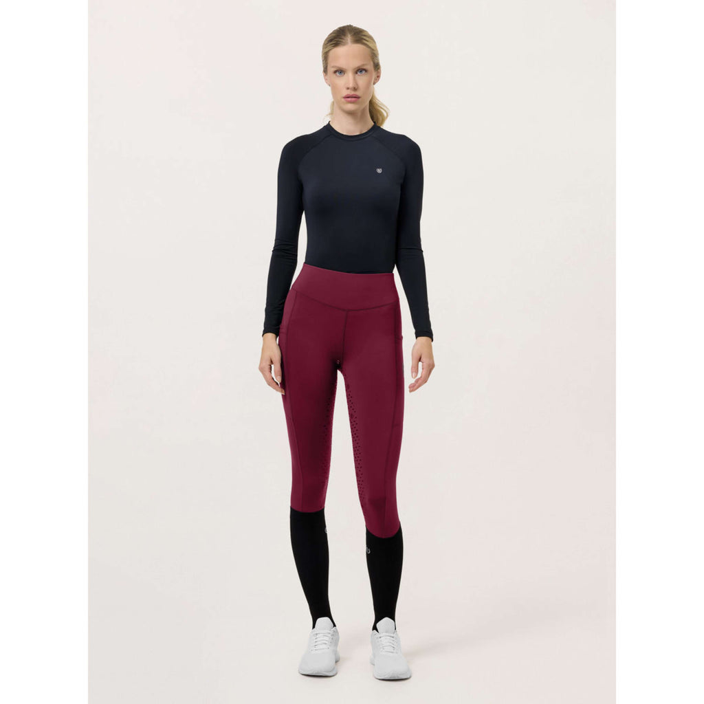 Equestrian Stockholm Riding Legging Movement Full Grip Merlot