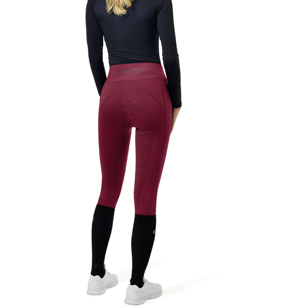 Equestrian Stockholm Riding Legging Movement Full Grip Merlot