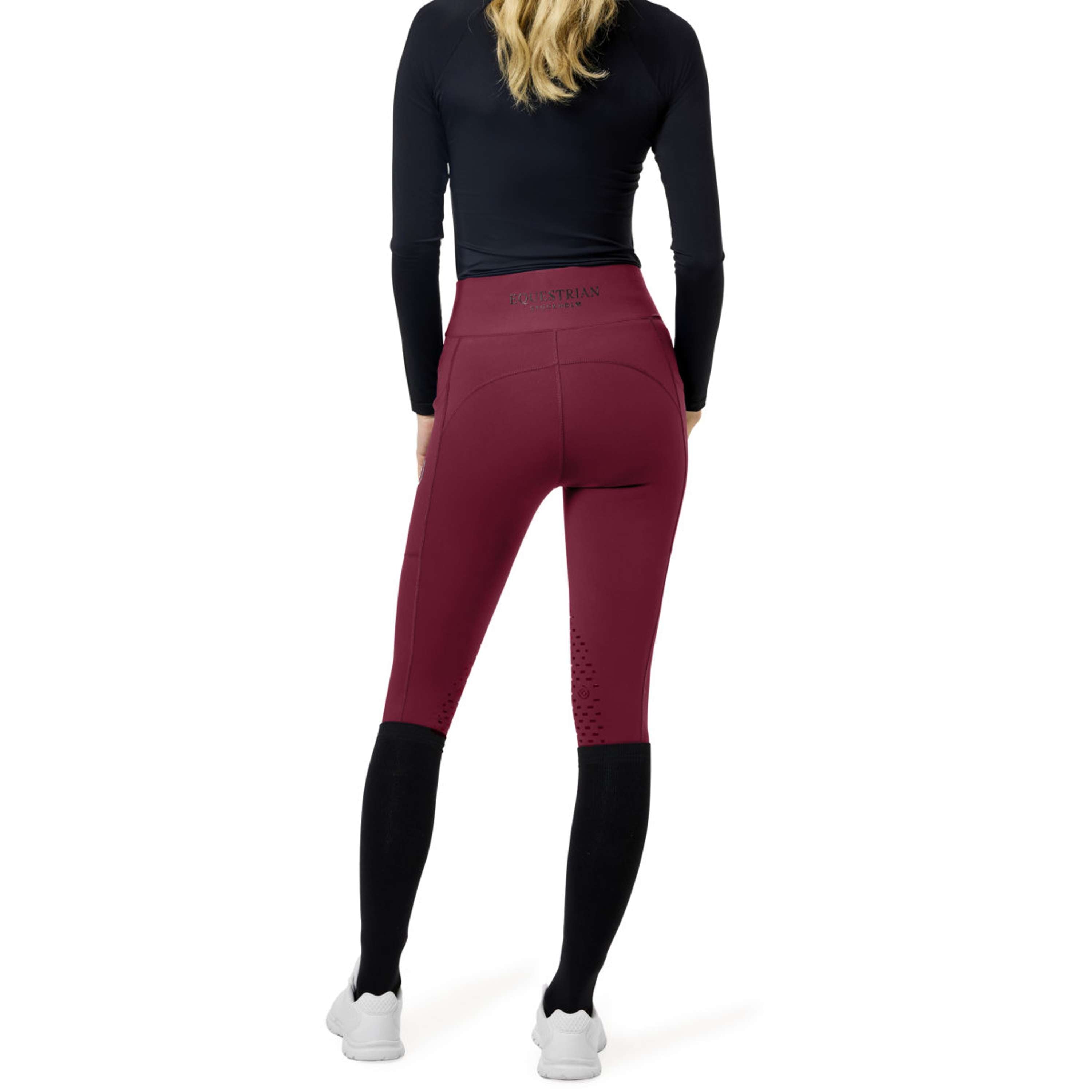 Equestrian Stockholm Riding Legging Movement Full Grip Merlot